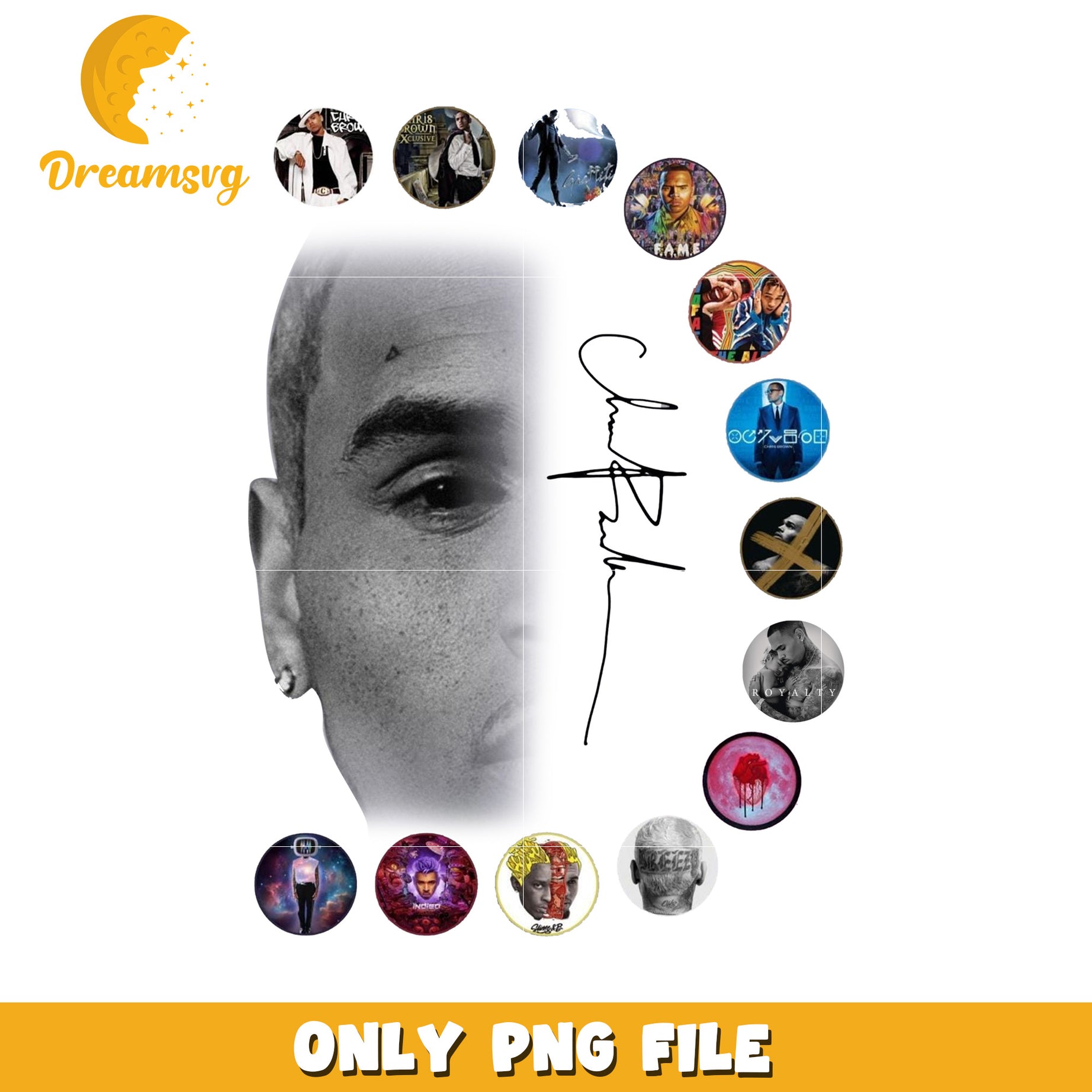 Chris brown design png, breezy singer png, r&b artist png