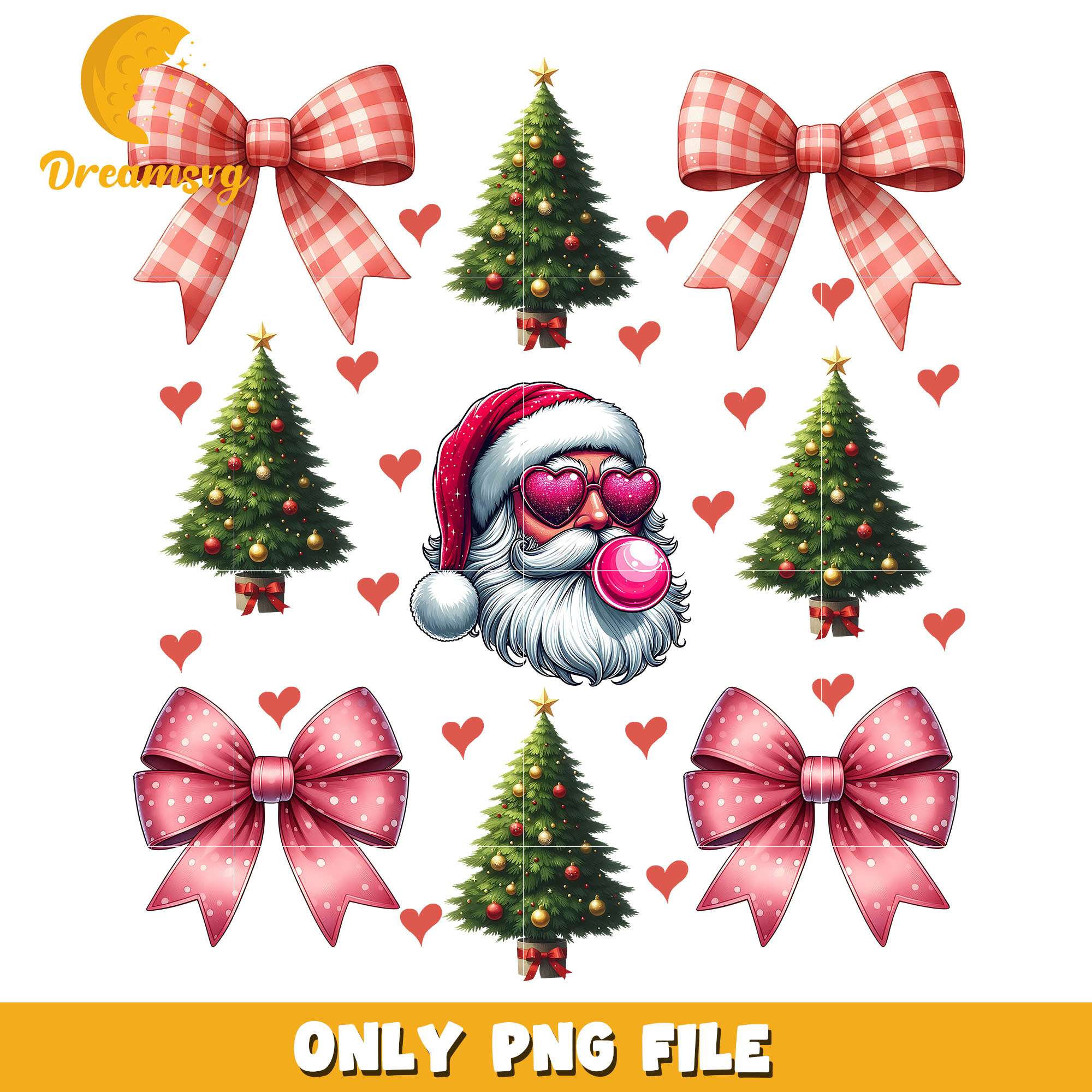 Chrismas bow and christmas tree png, christmas bow png, christmas png