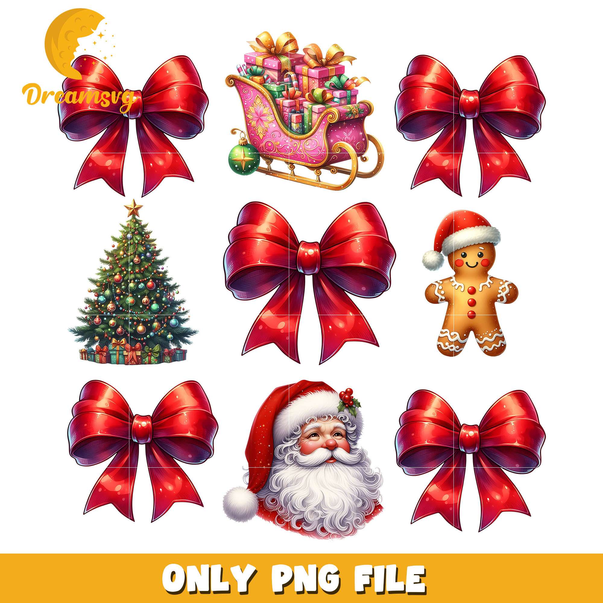 Chrismas red bow and christmas tree png, chrismas png, christmas png