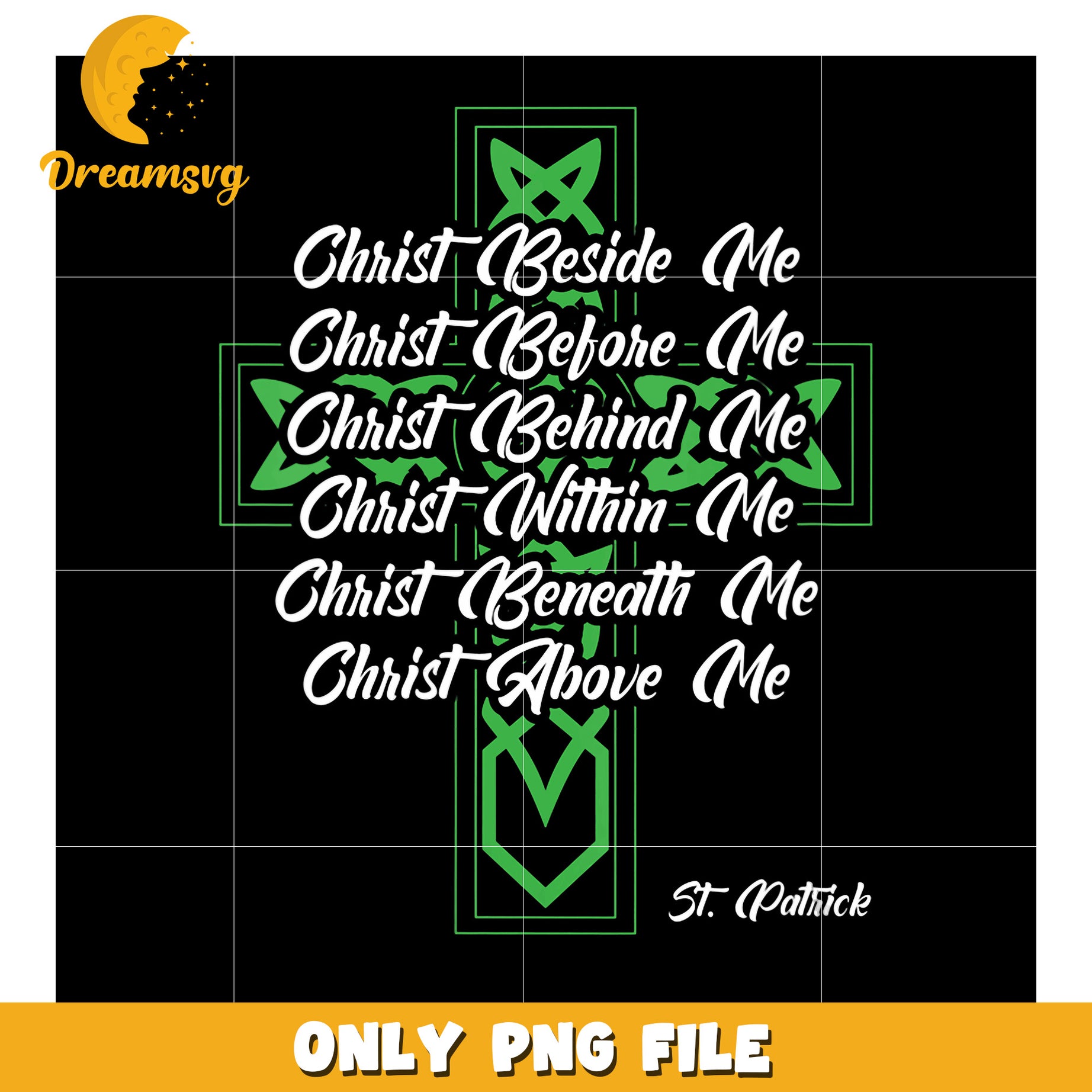 Christ Beside Me PNG Sublimation Design