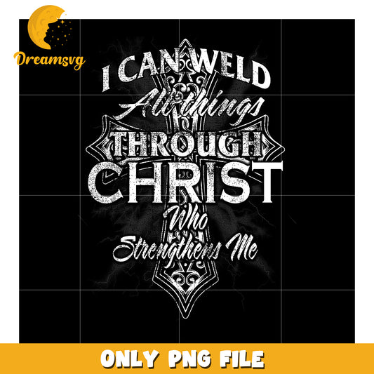 Christian Welder Cross PNG Design