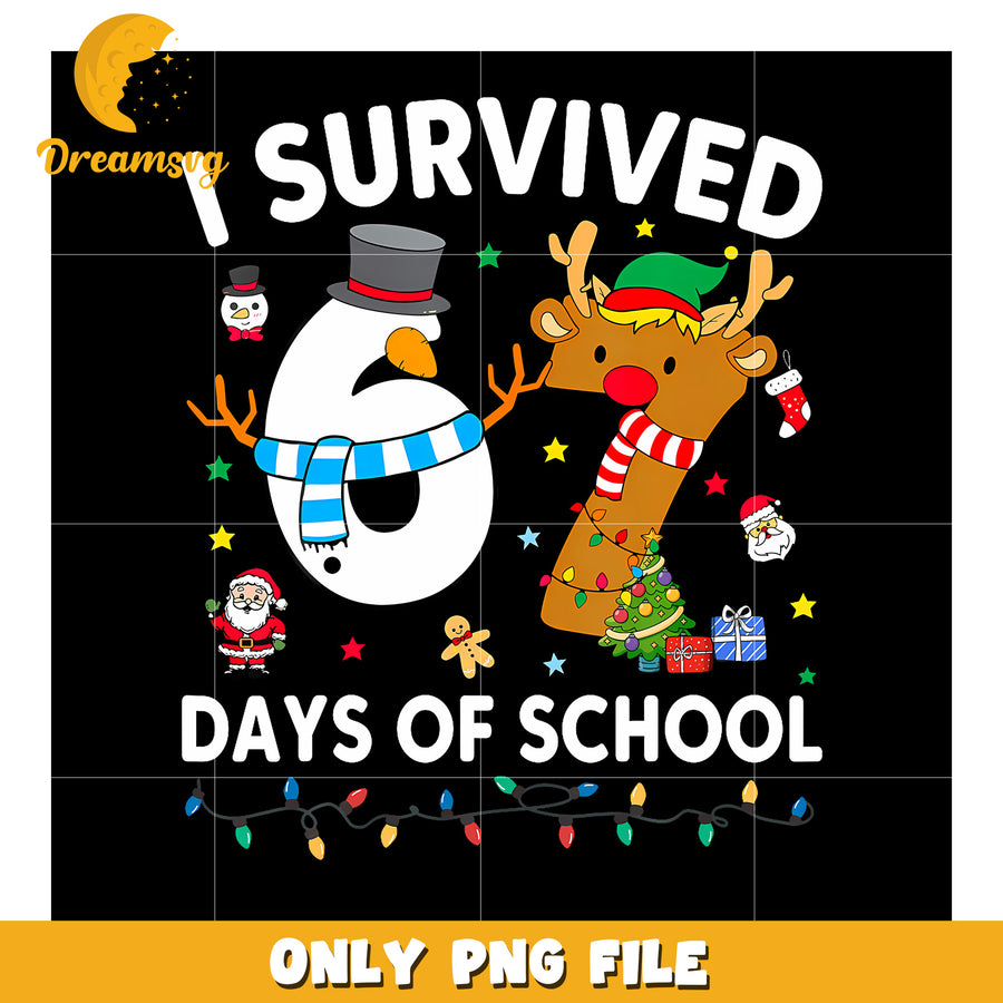 Christmas 67 days of school png, silly internet joke png, dark meme png