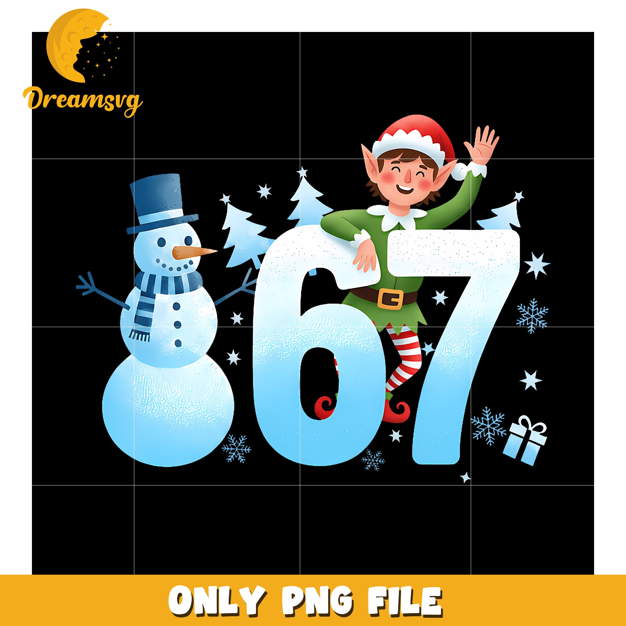 Christmas 6 and 7 png, snowman png, trending quotes png