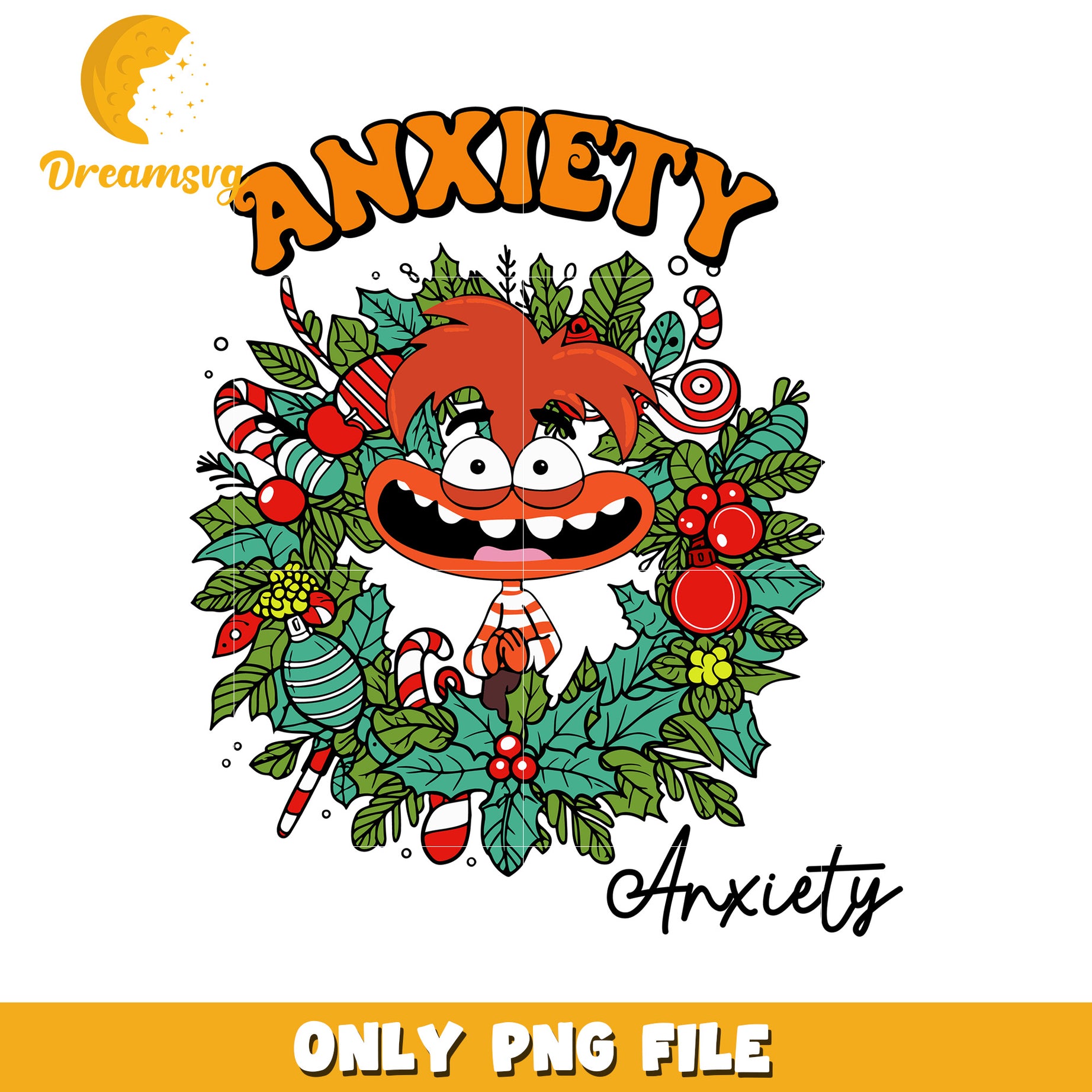 Christmas Anxiety PNG Design