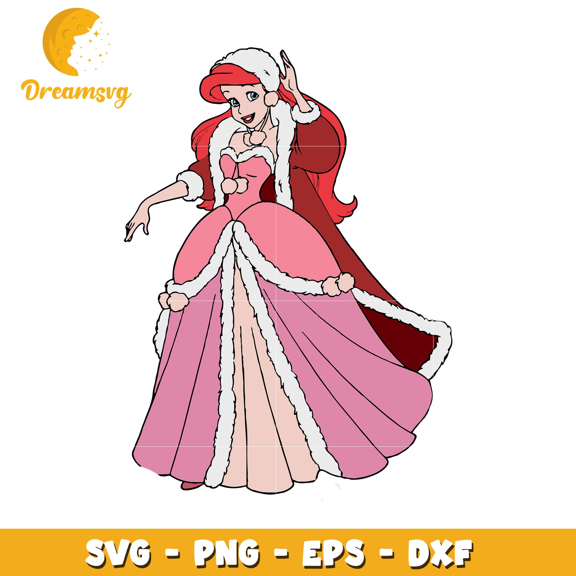 Christmas Ariel SVG PNG EPS DXF Cut File