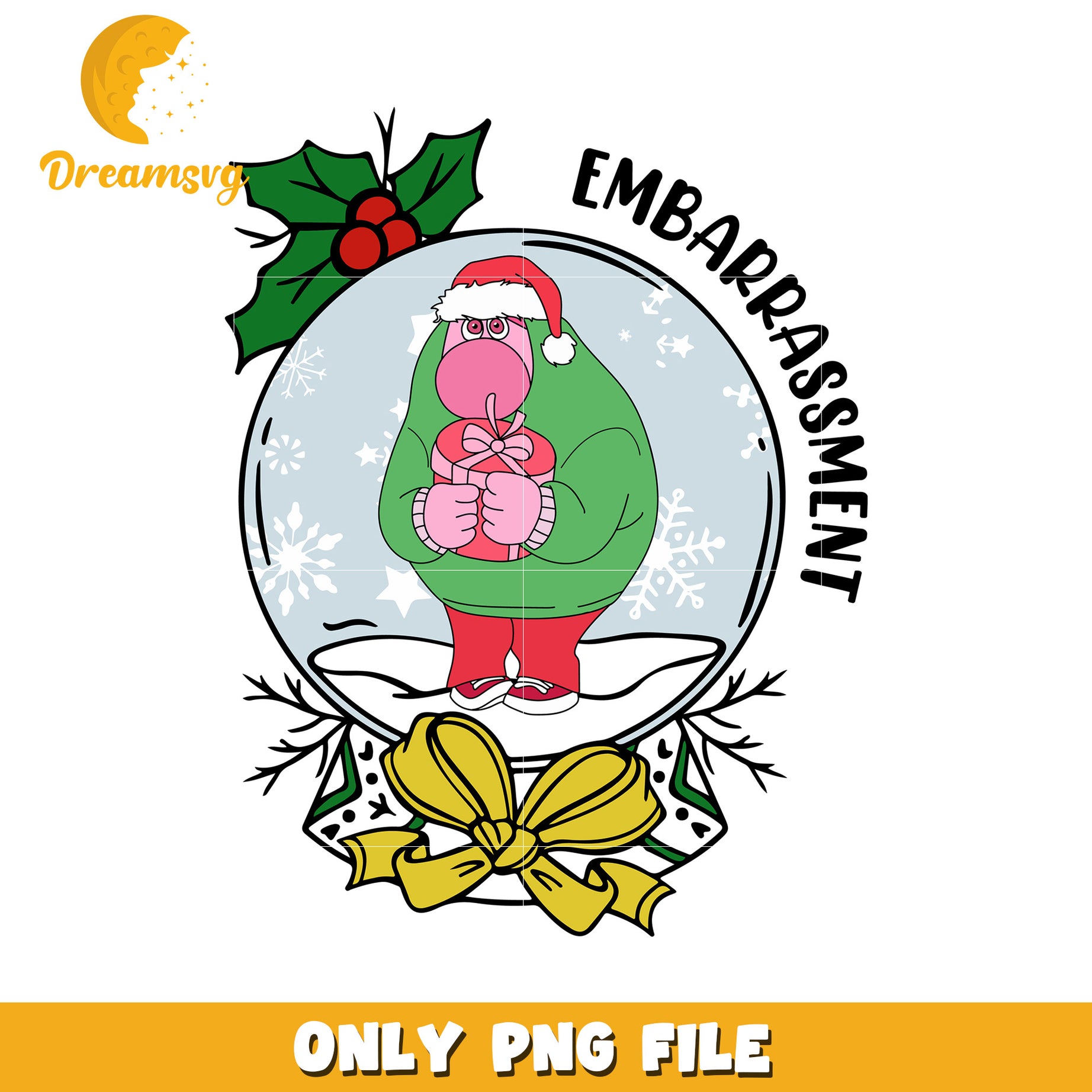 Christmas Avocado PNG Design