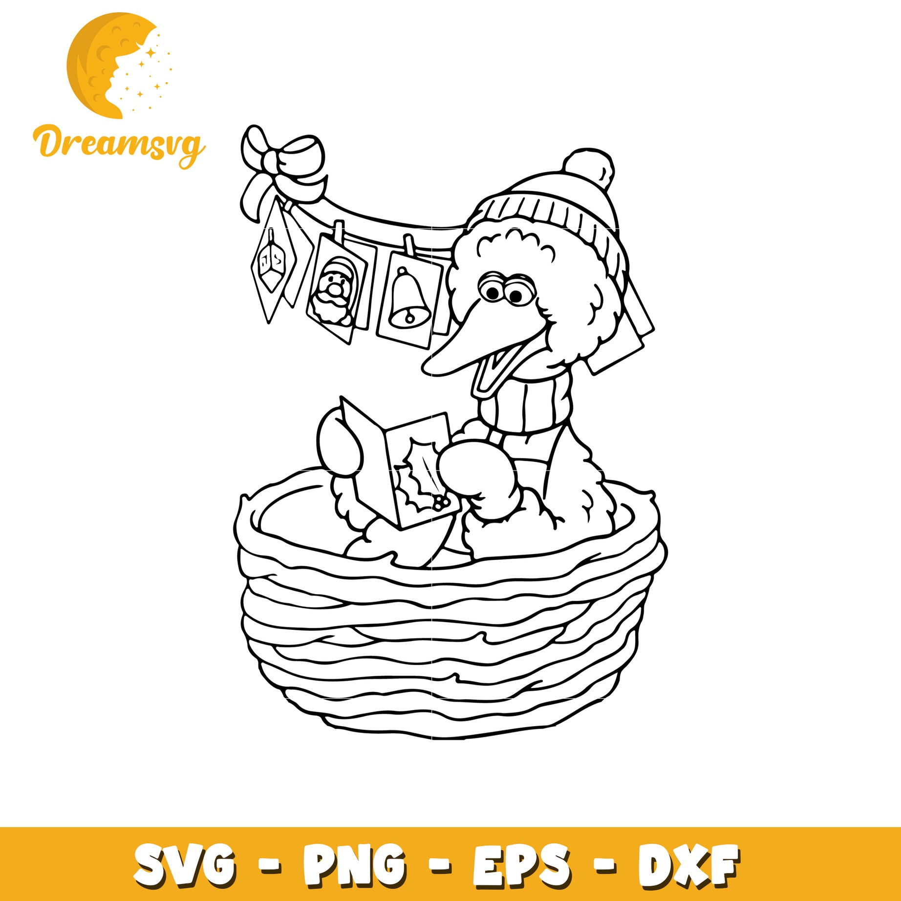 Christmas Bird SVG Cut File