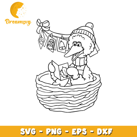 Christmas Bird SVG Cut File