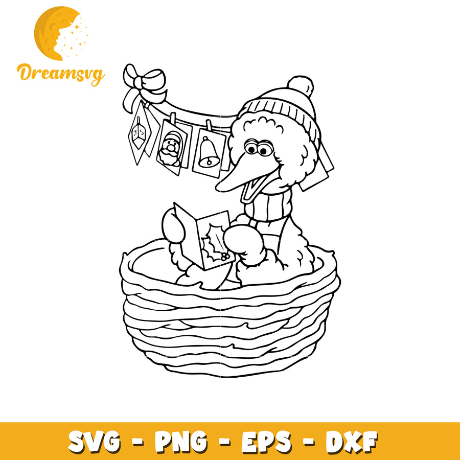Christmas Bird SVG Cut File