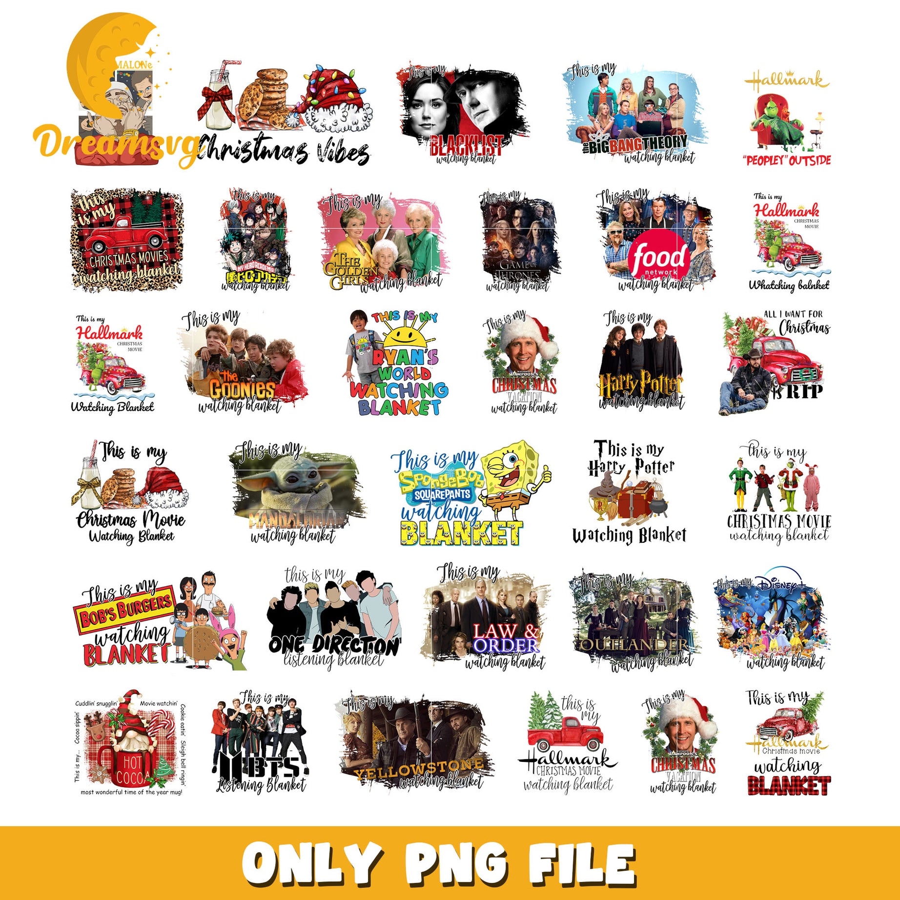 This is my movie christmas design bundle png, movie christmas png