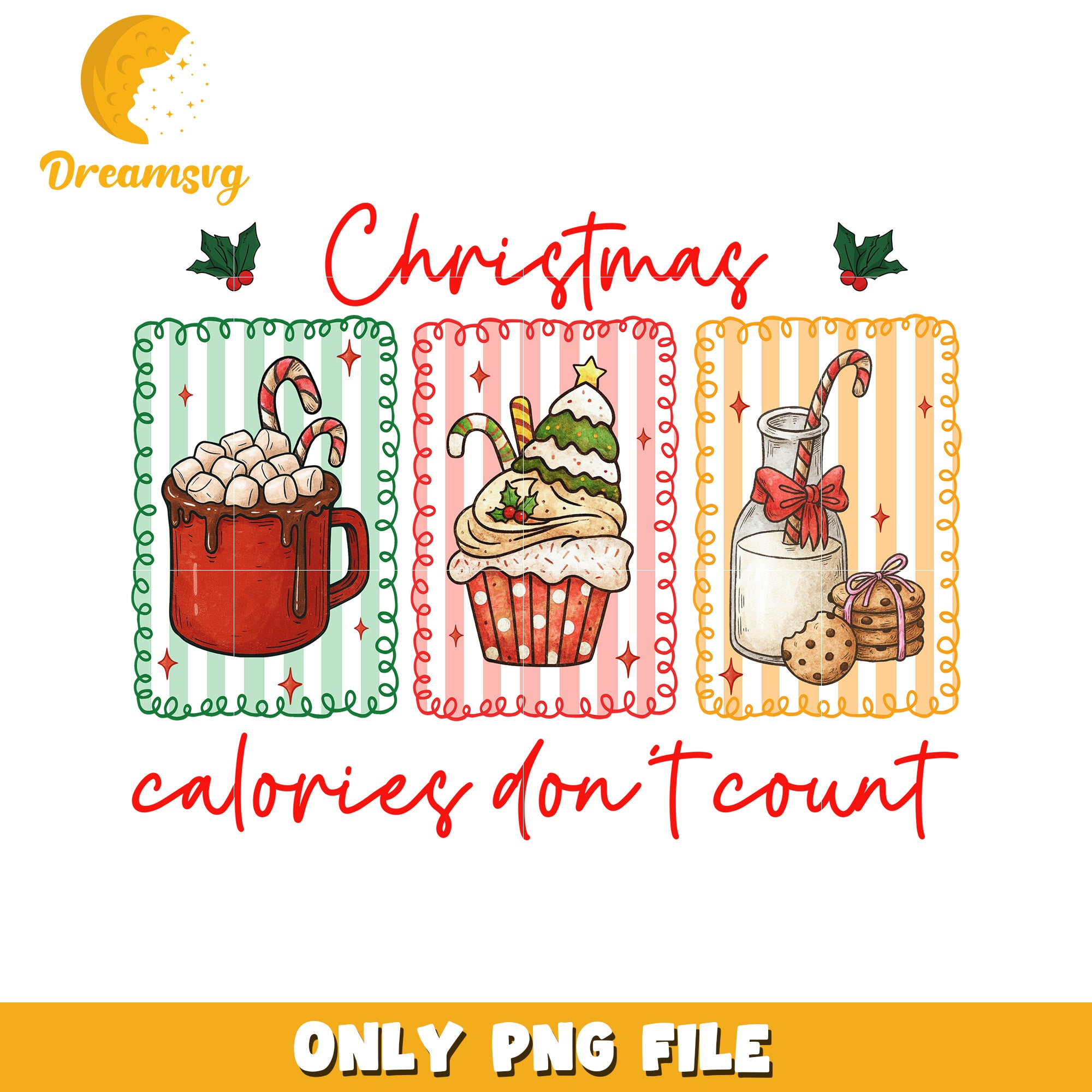 Christmas Calories Dont Count png, disney christmas art png, disney festive mood png