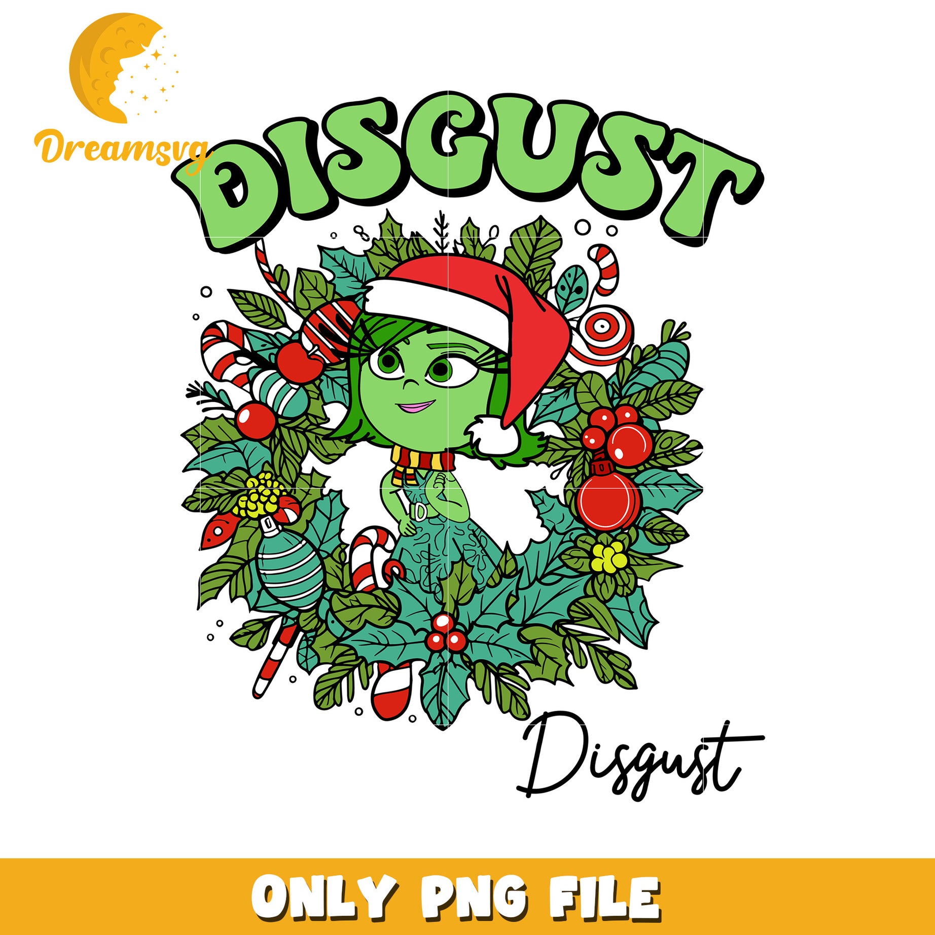 Christmas Disgust PNG Design