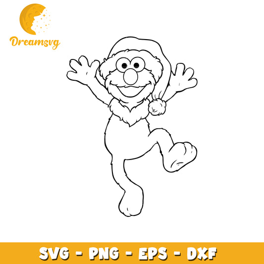 Christmas Elmo SVG Cut File