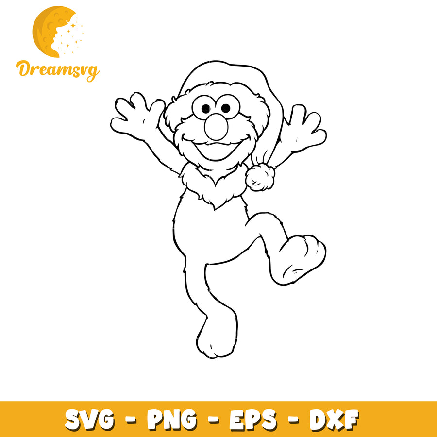 Christmas Elmo SVG Cut File