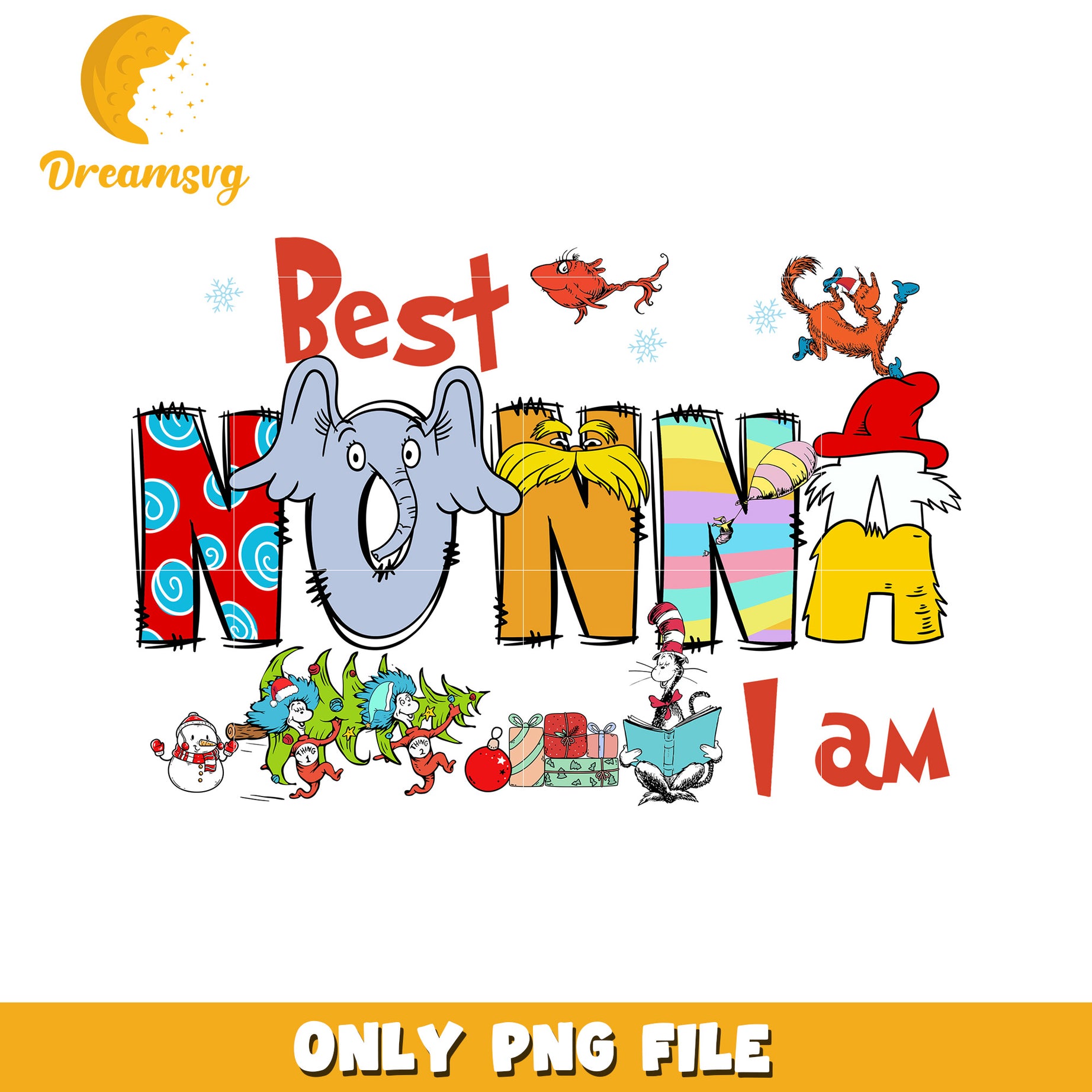 Christmas Grinch Best Nonna PNG