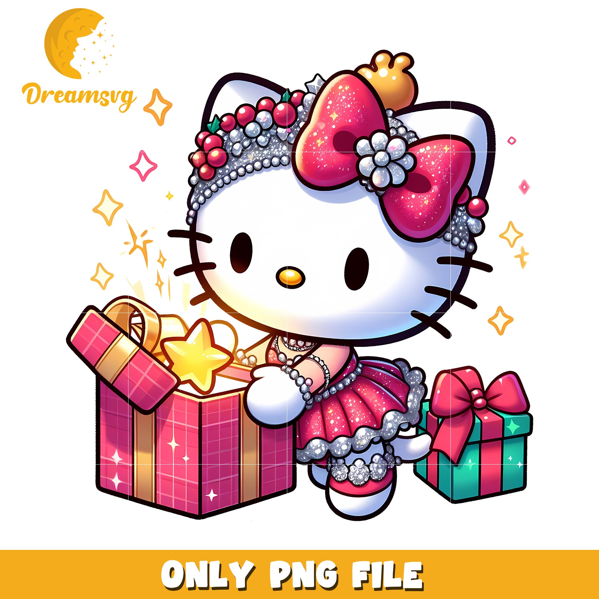 Christmas Hello Kitty PNG Image Download – DreamSVG Store