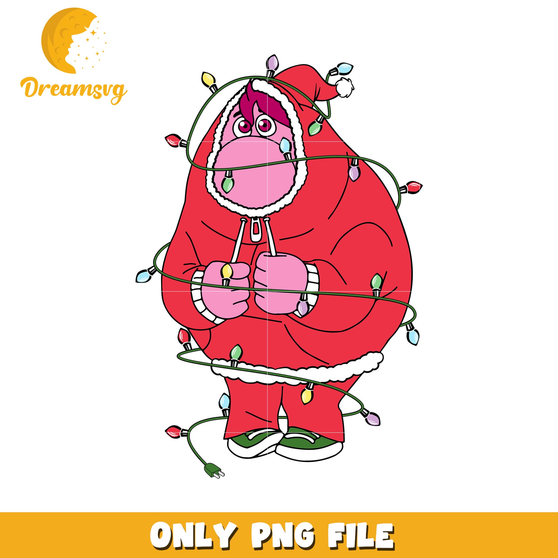 Christmas Hippo PNG Cute Holiday Clipart