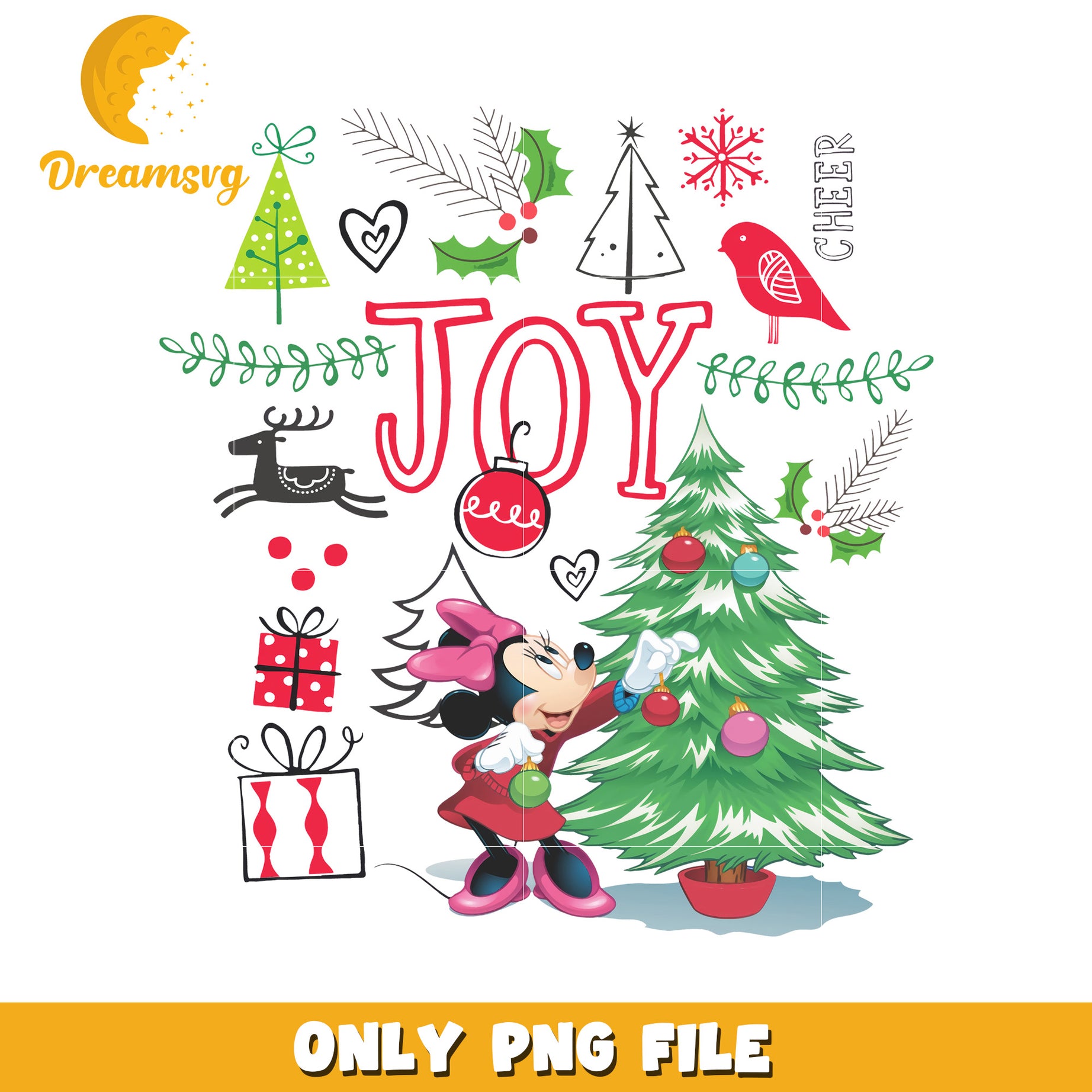 Christmas Joy Square png, merry disney png, holiday magic png