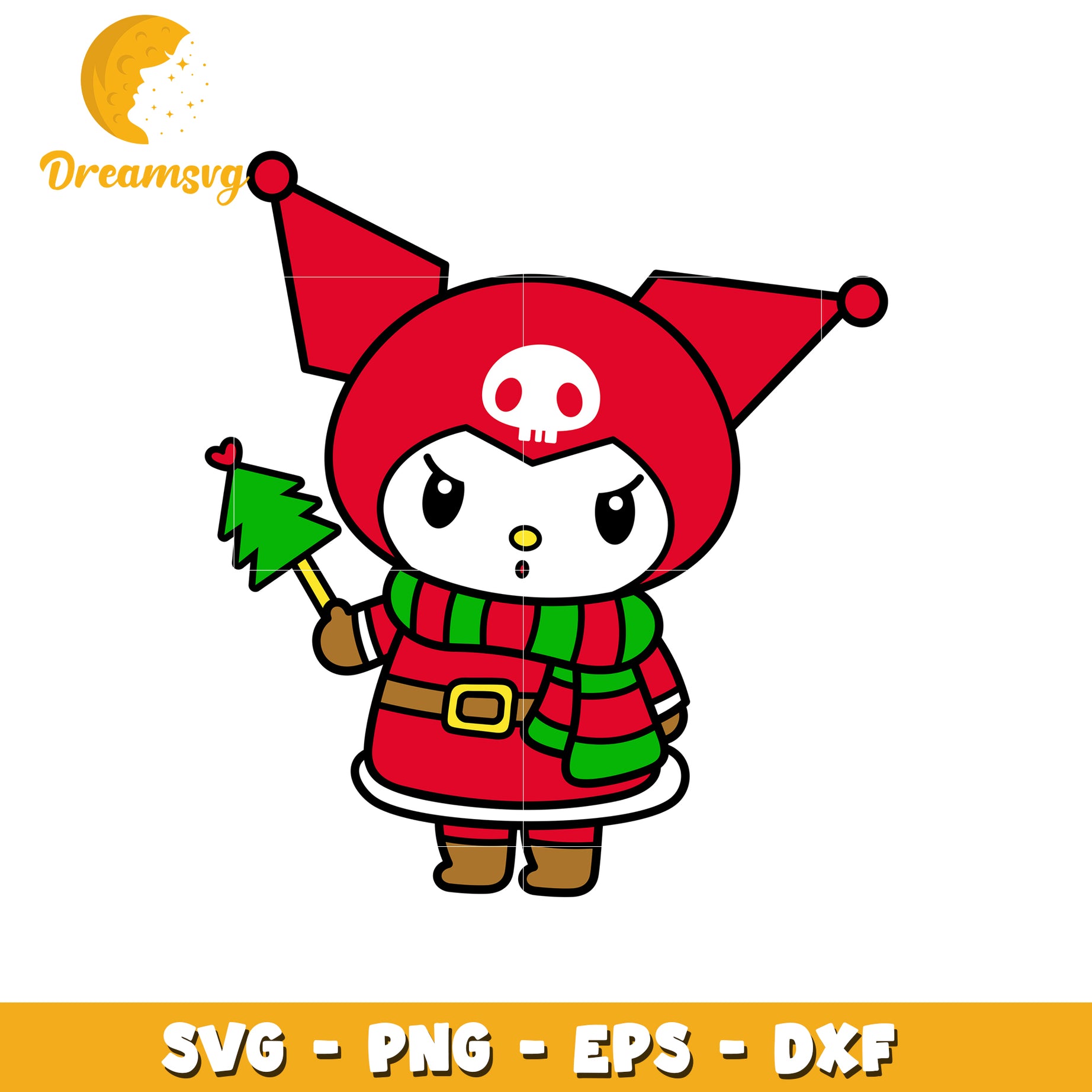 Christmas Kuromi SVG PNG EPS DXF