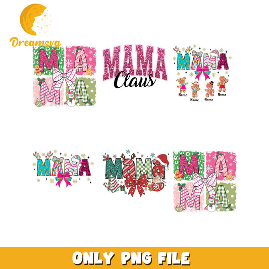 Christmas Mama PNG Bundle