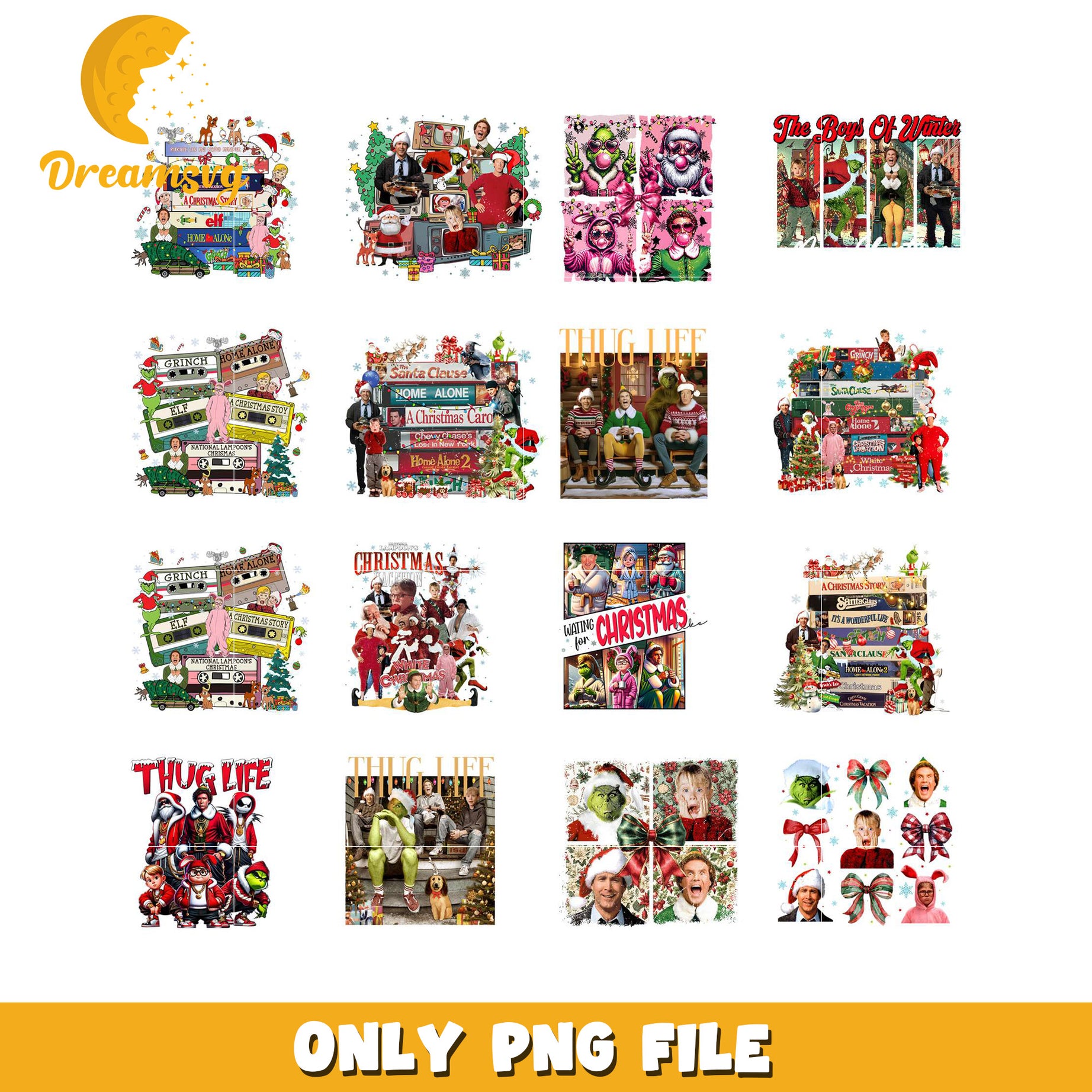 Christmas Movie Bundle PNG Sublimation