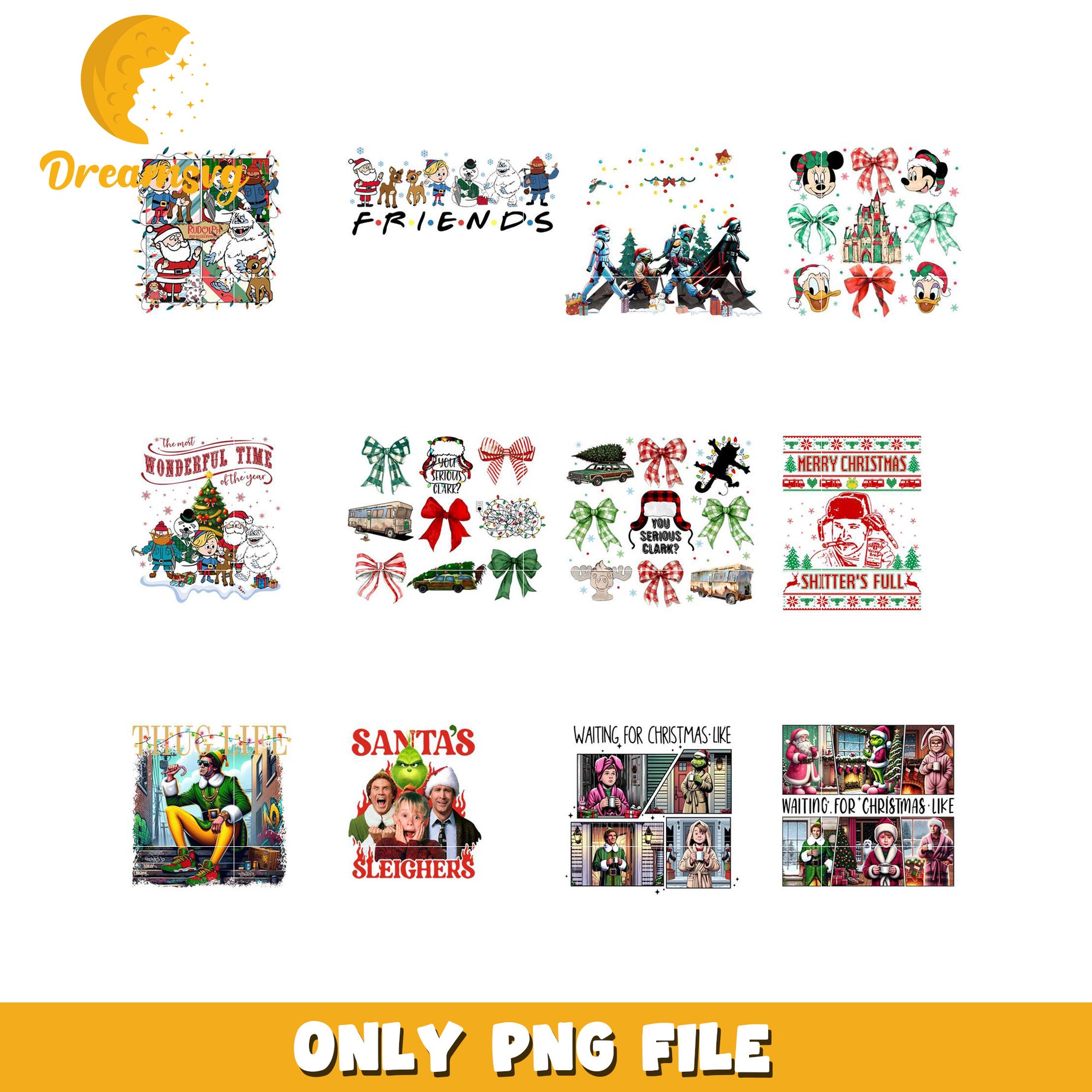 Christmas Movie PNG Bundle Sublimation