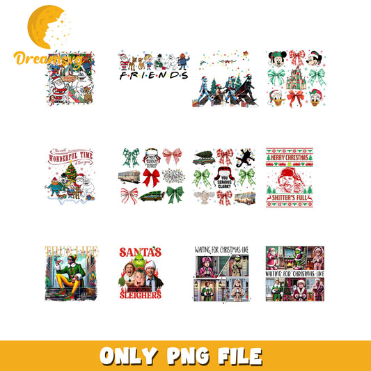 Christmas Movie PNG Bundle Sublimation