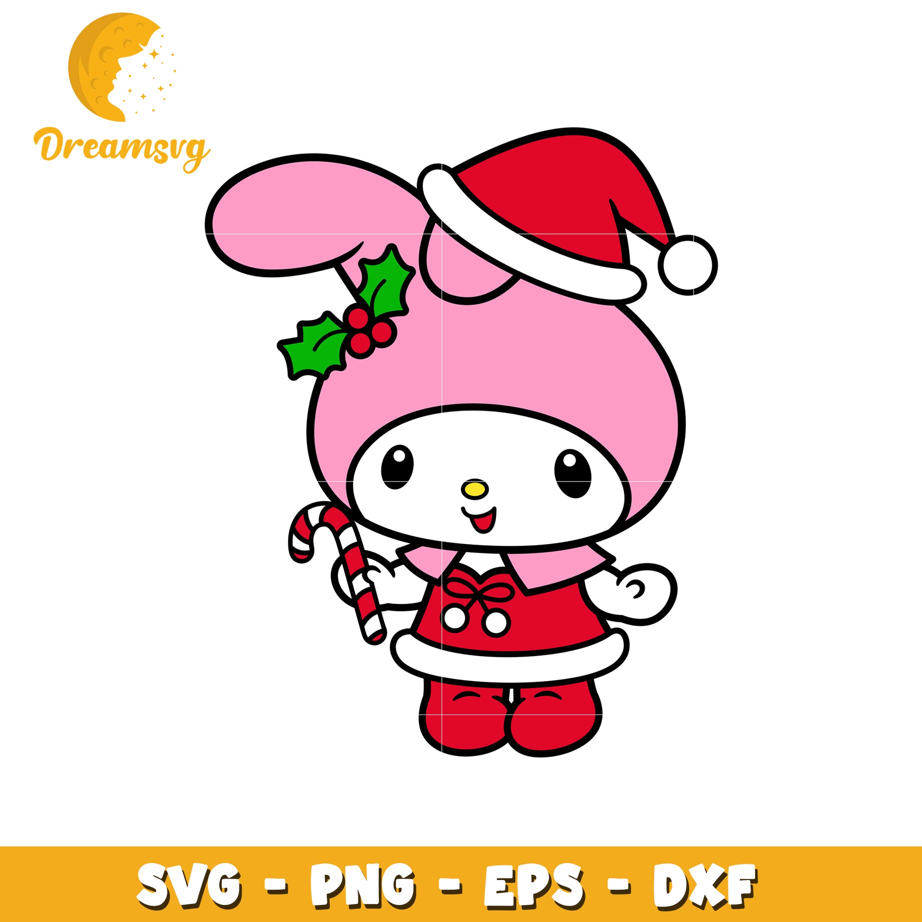 Christmas My Melody SVG PNG EPS DXF