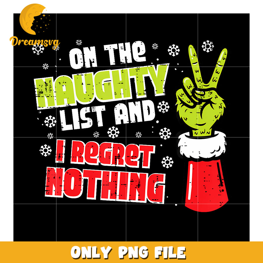 Christmas On Naughty List png, gen z memes png, funny holidays png