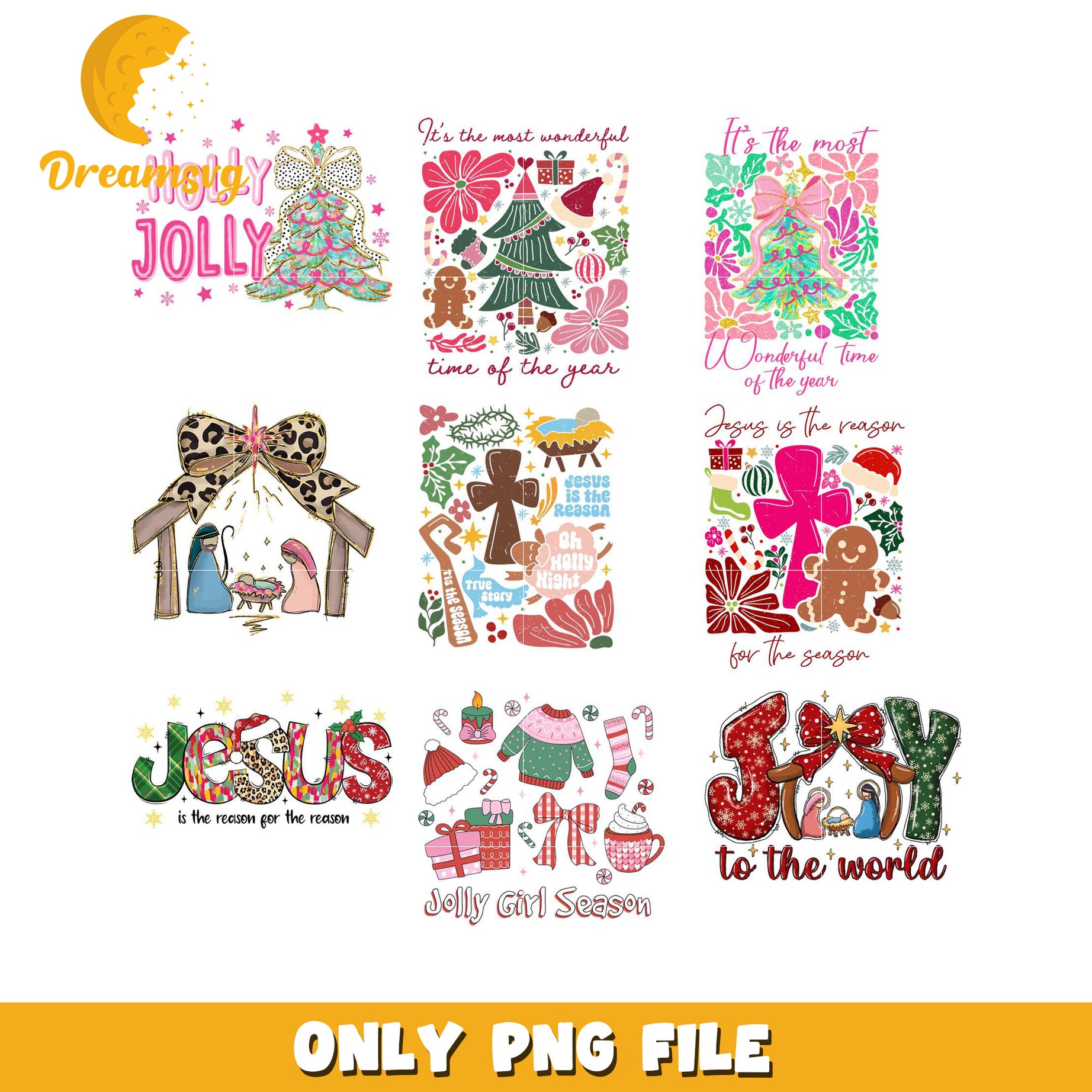 Christmas PNG Bundle 6 Cute Designs