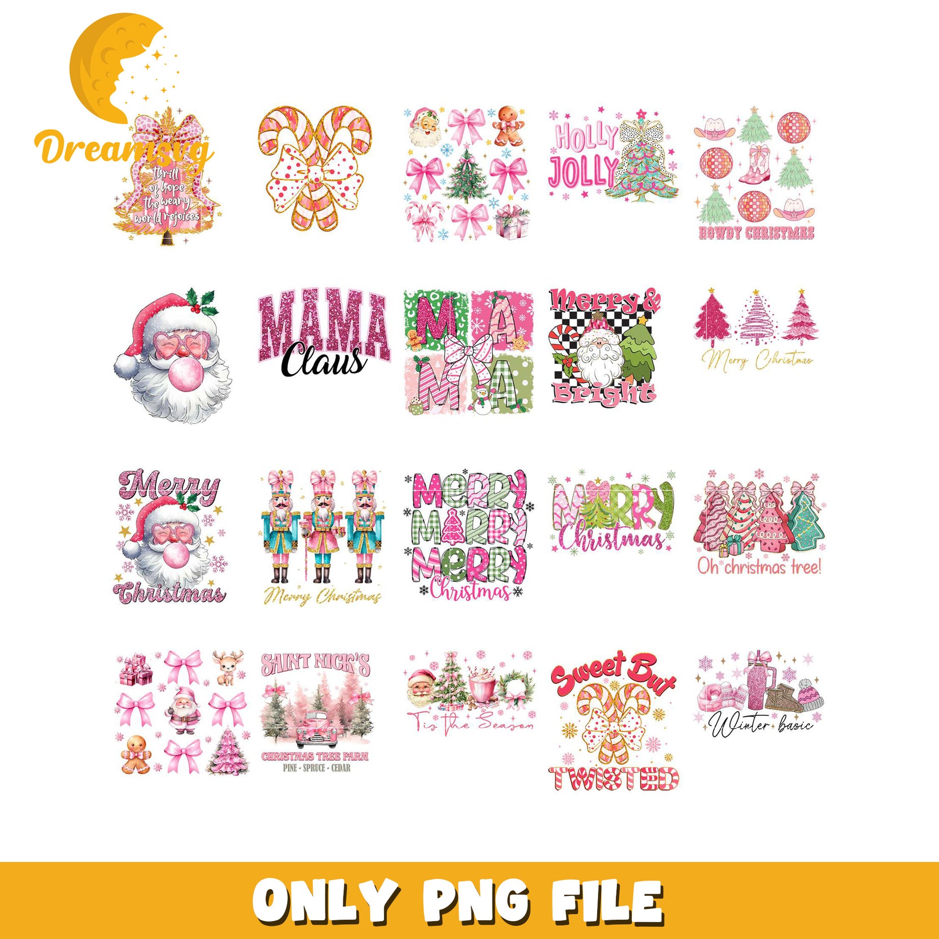 Christmas PNG Bundle Colorful Festive Graphic Designs