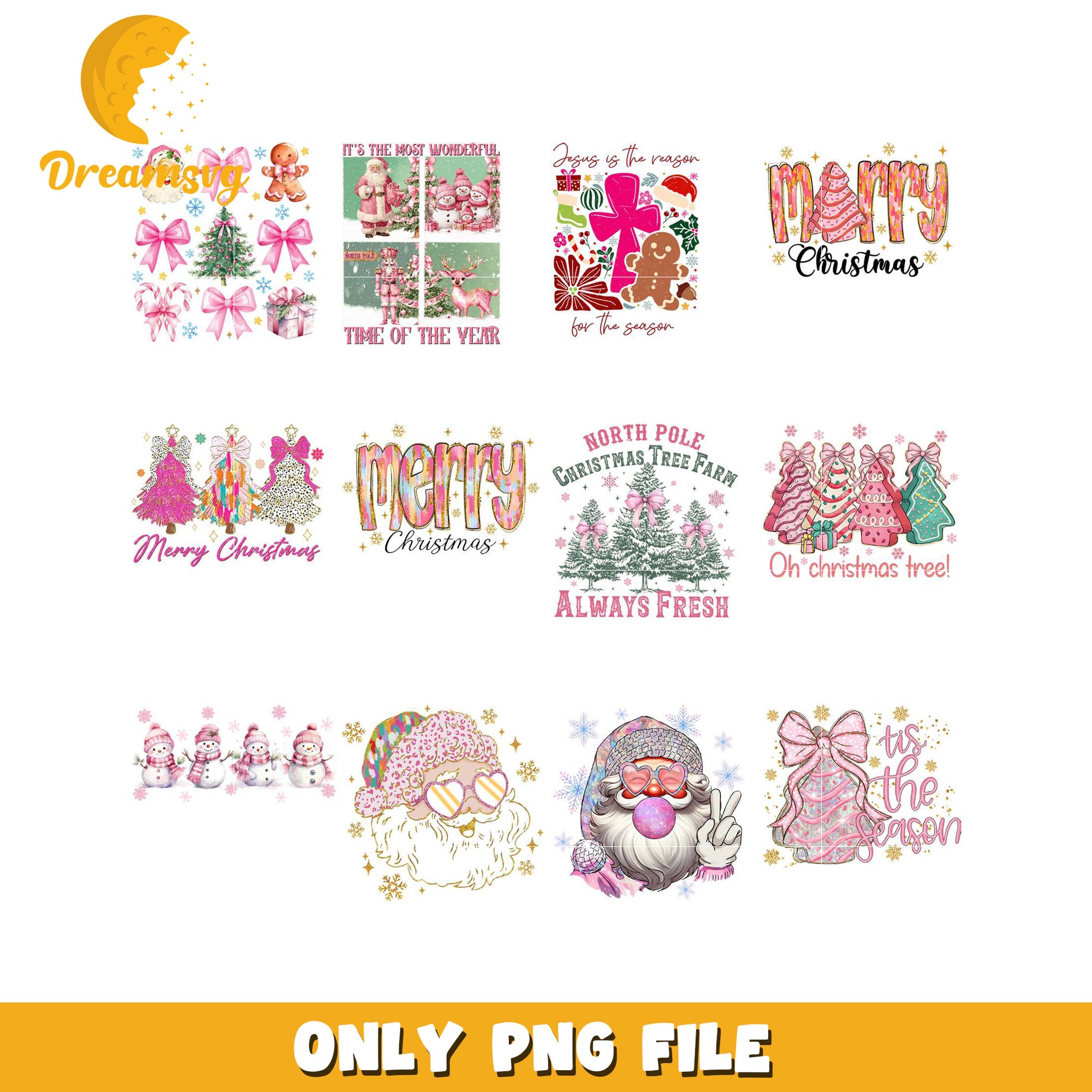 Christmas PNG Bundle Festive Holiday Designs for Crafts