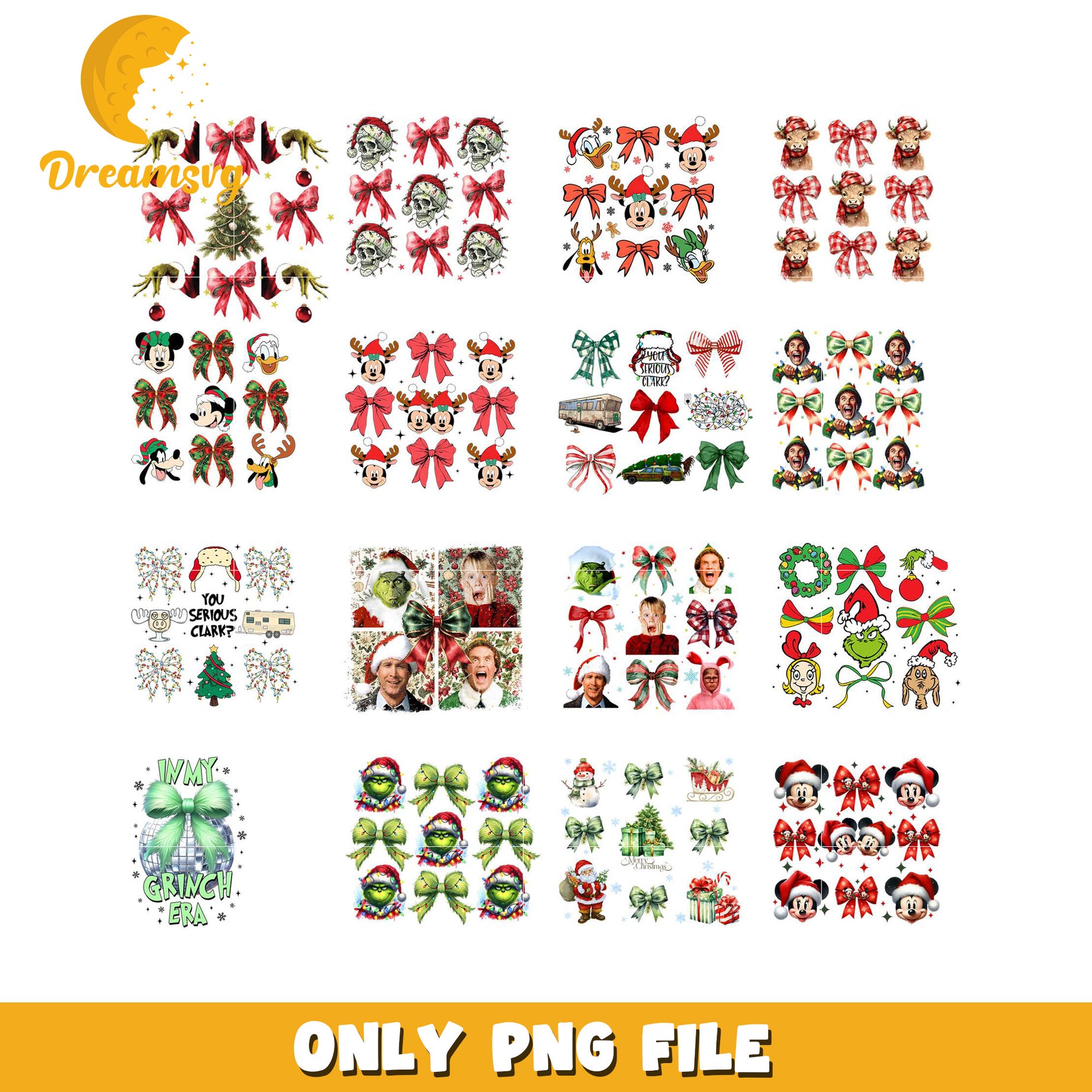 Christmas PNG Bundle Movie & Disney Designs