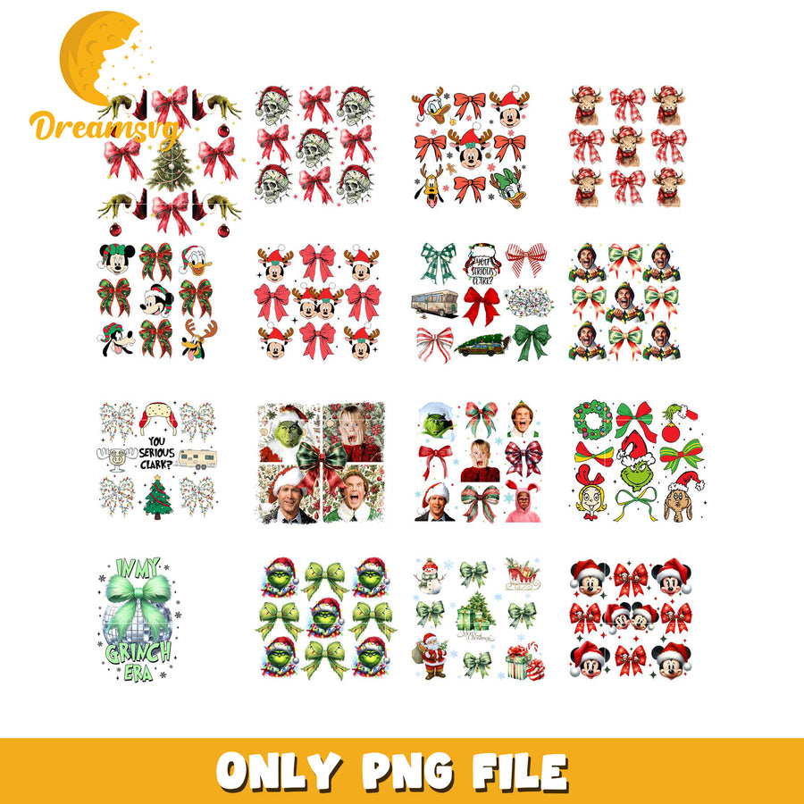 Christmas PNG Bundle Movie & Disney Designs