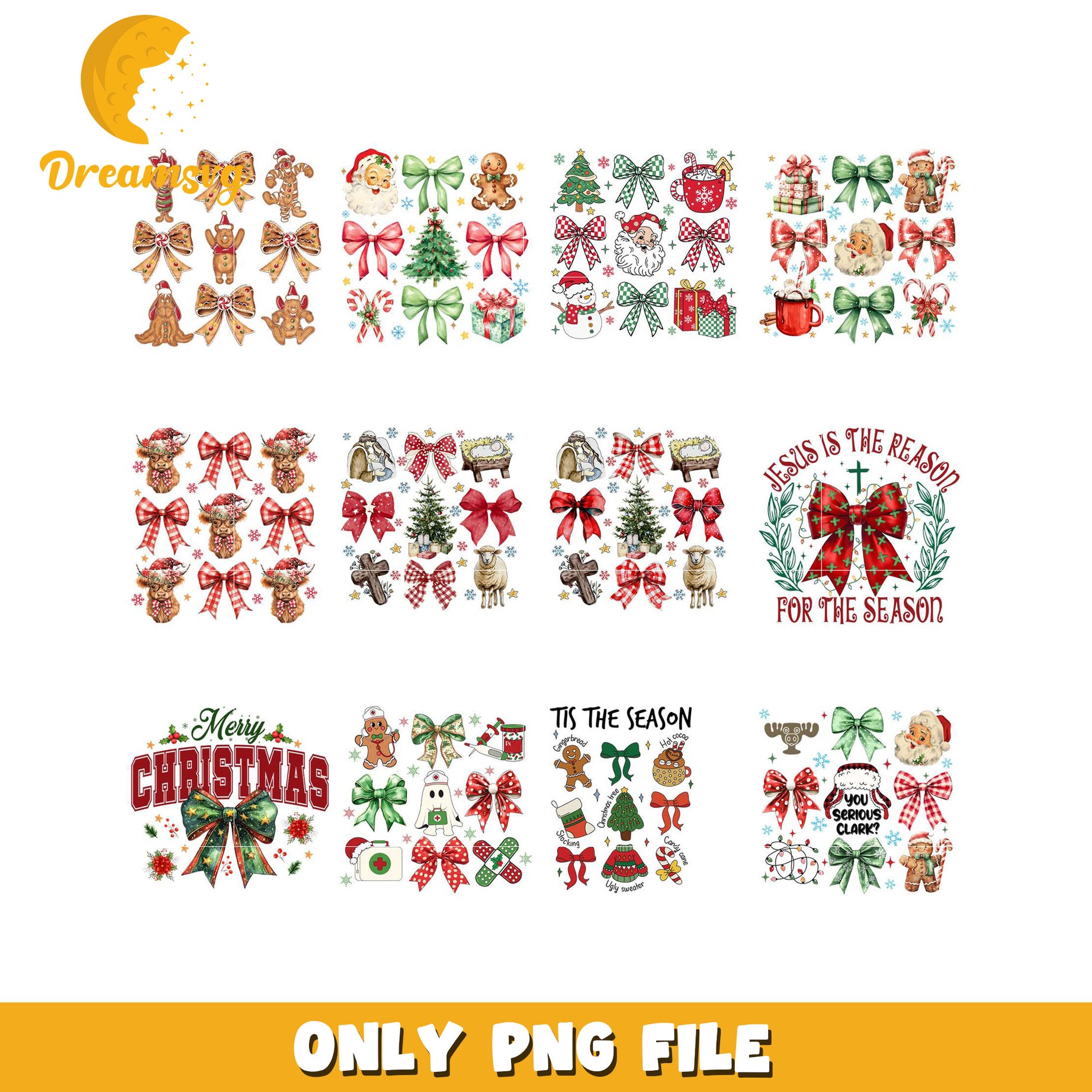 Christmas PNG Bundle for Holiday Crafting and Decor