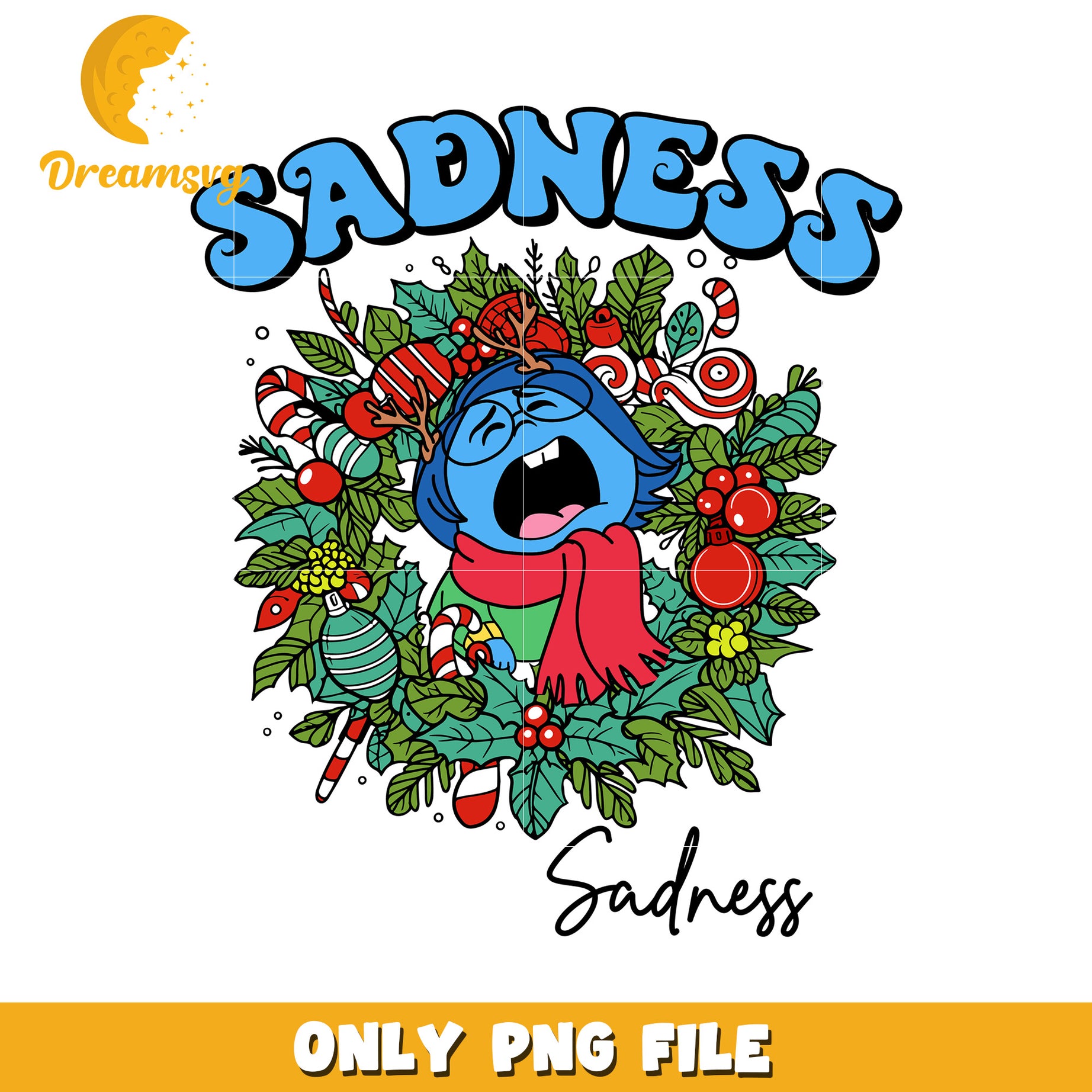 Christmas Sadness PNG Design