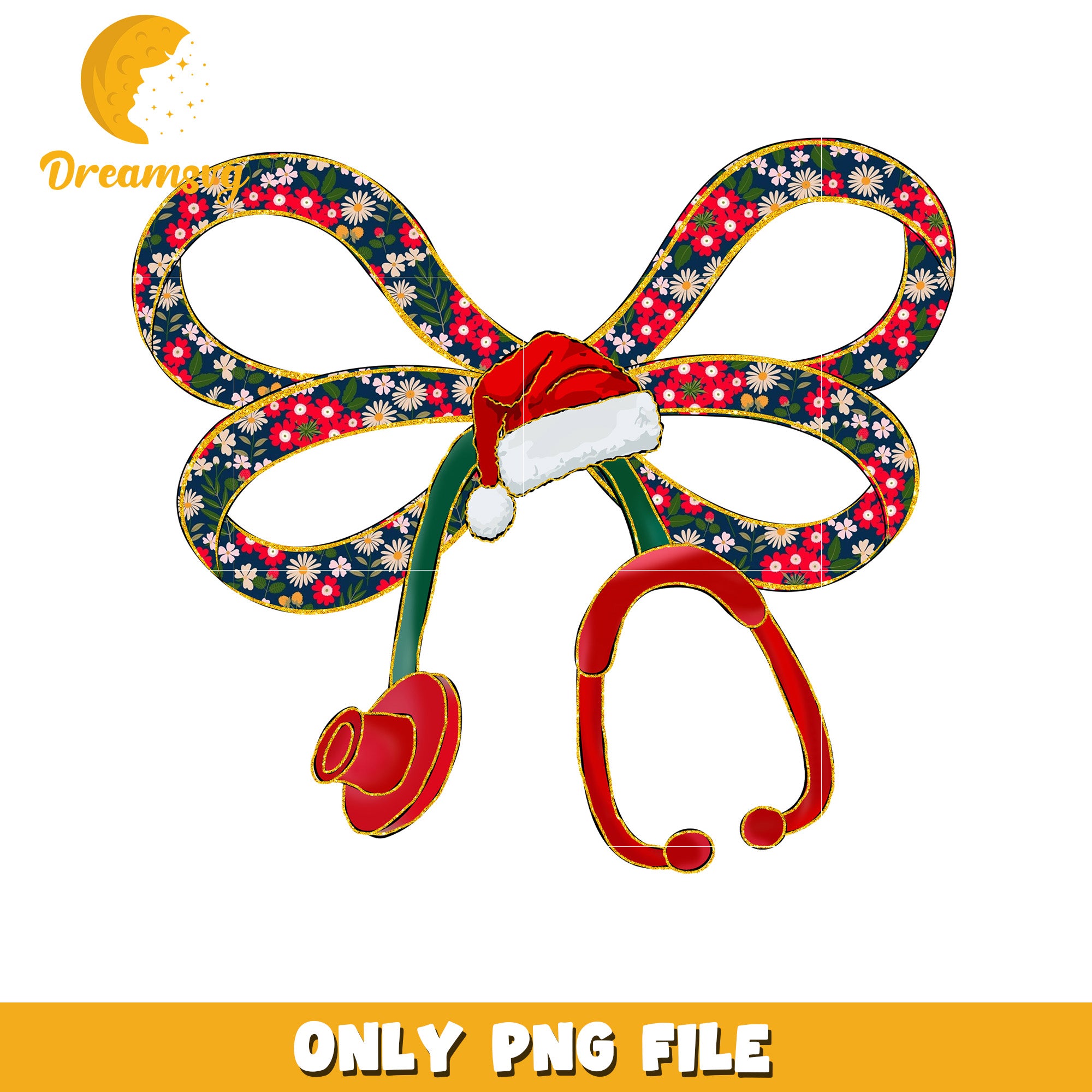 Christmas Stethoscope Nurse png, last christmas​ png, christmas story​ png