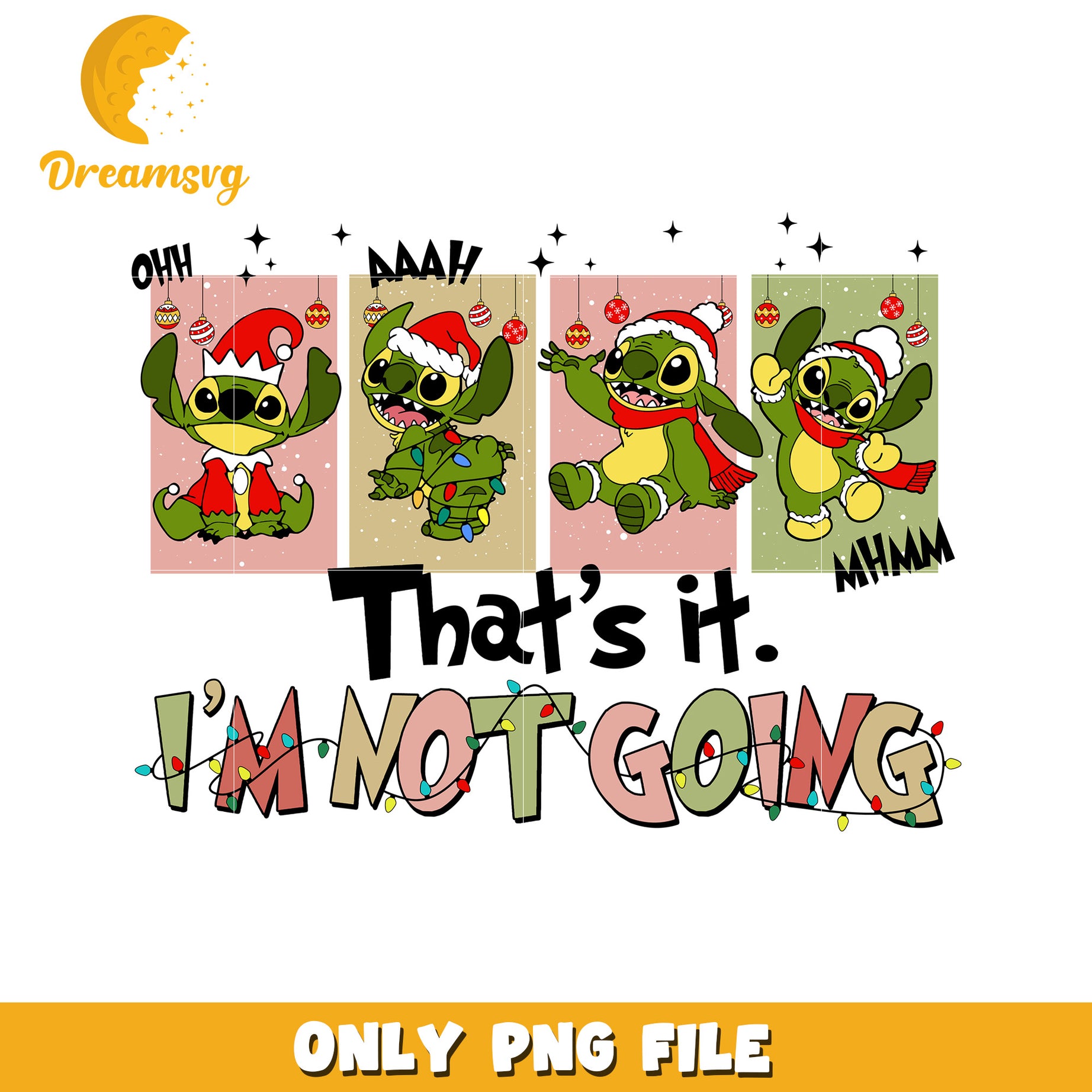 Christmas Stitch PNG Design