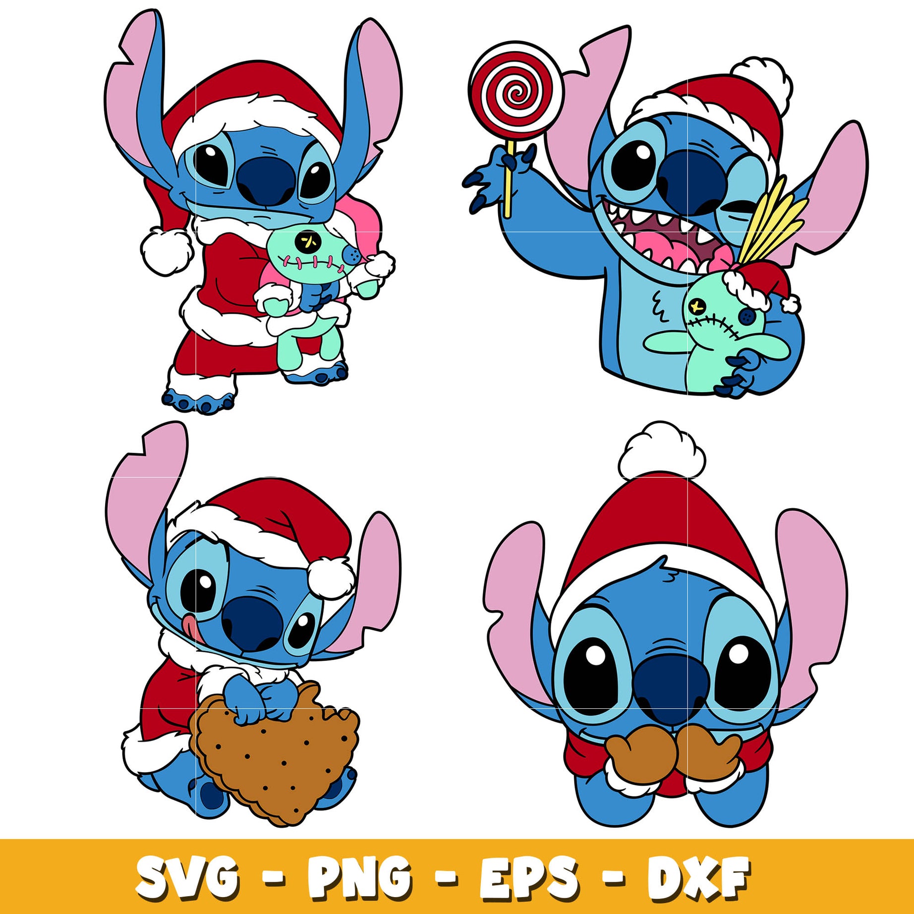 Disney cute stitch chrismas svg bundle, Disney stitch svg, Disney svg