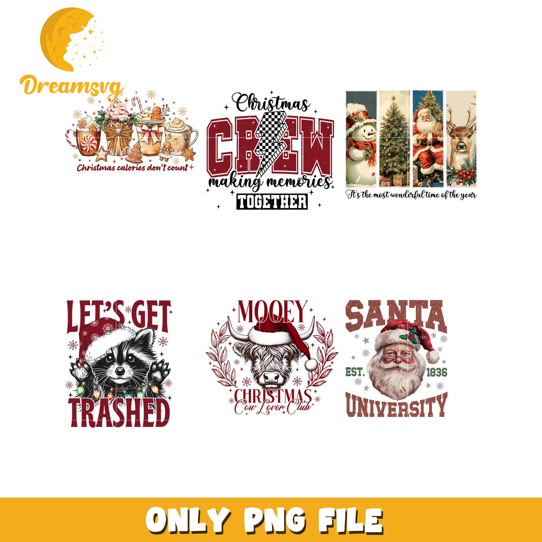 Christmas Themed PNG Bundle for Creative Celebrations