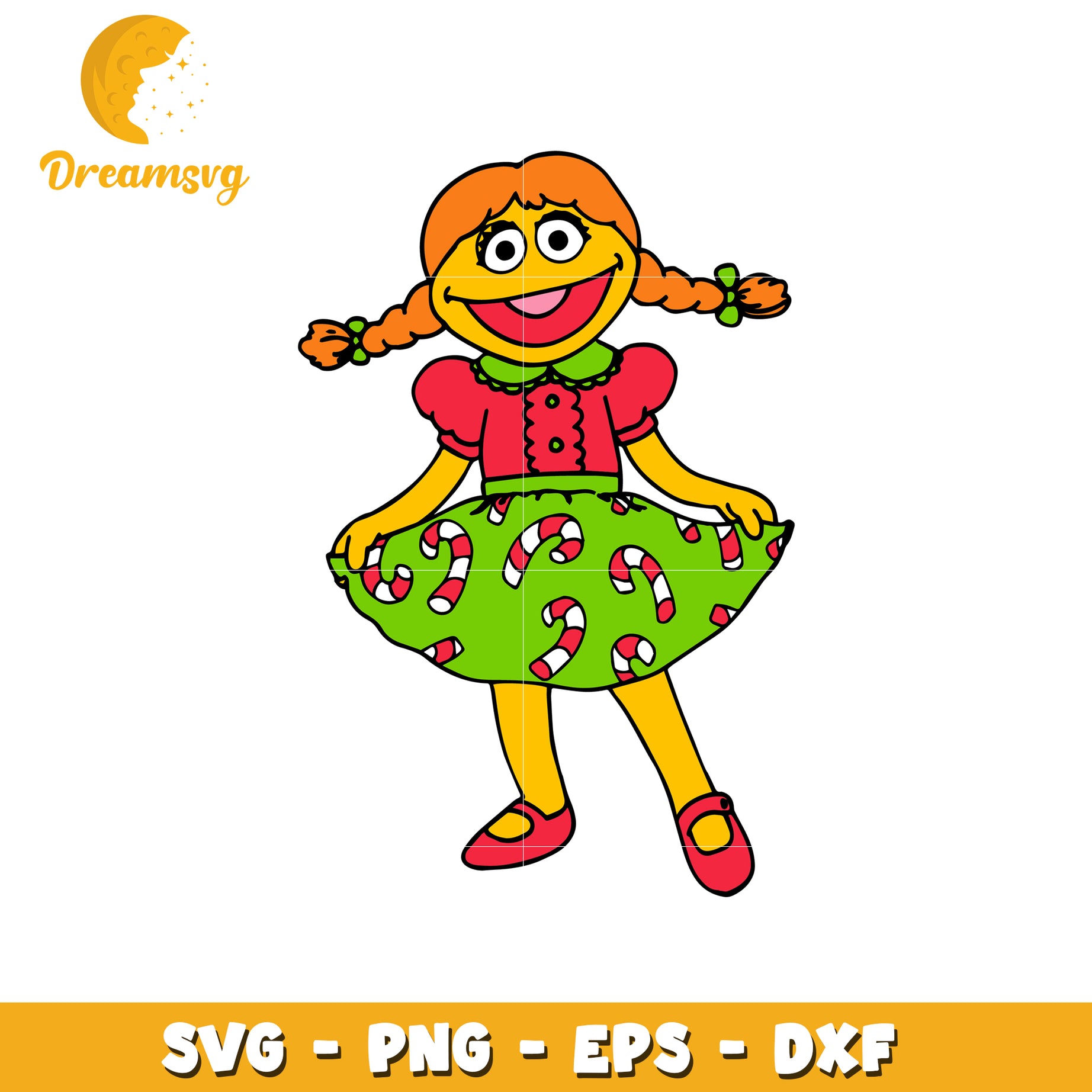 Christmas Zoe SVG Cut File PNG EPS DXF