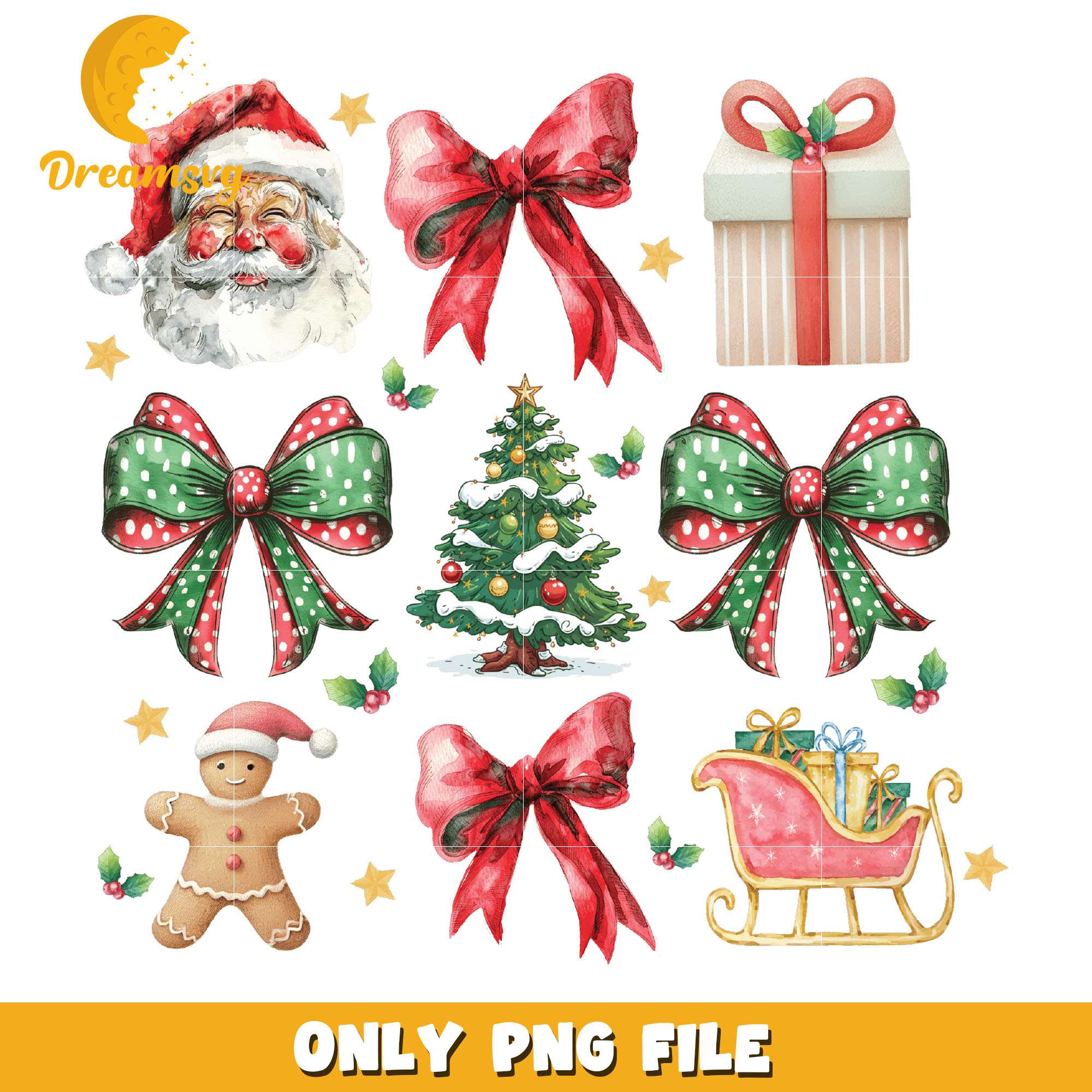 Christmas day vintage bow png, vintage png, christmas png