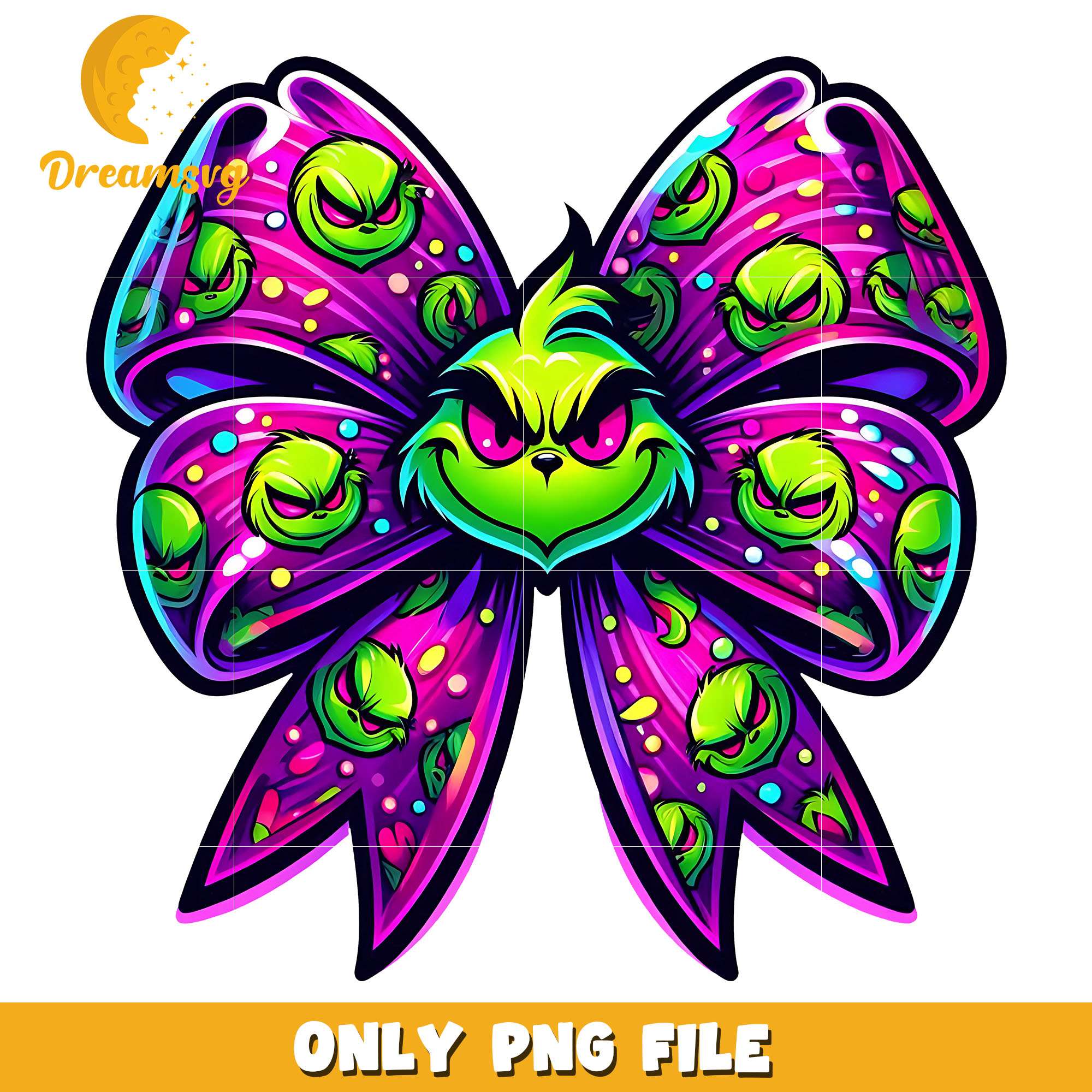 Christmas purple bow grinch png, christmas ribbon png, christmas png