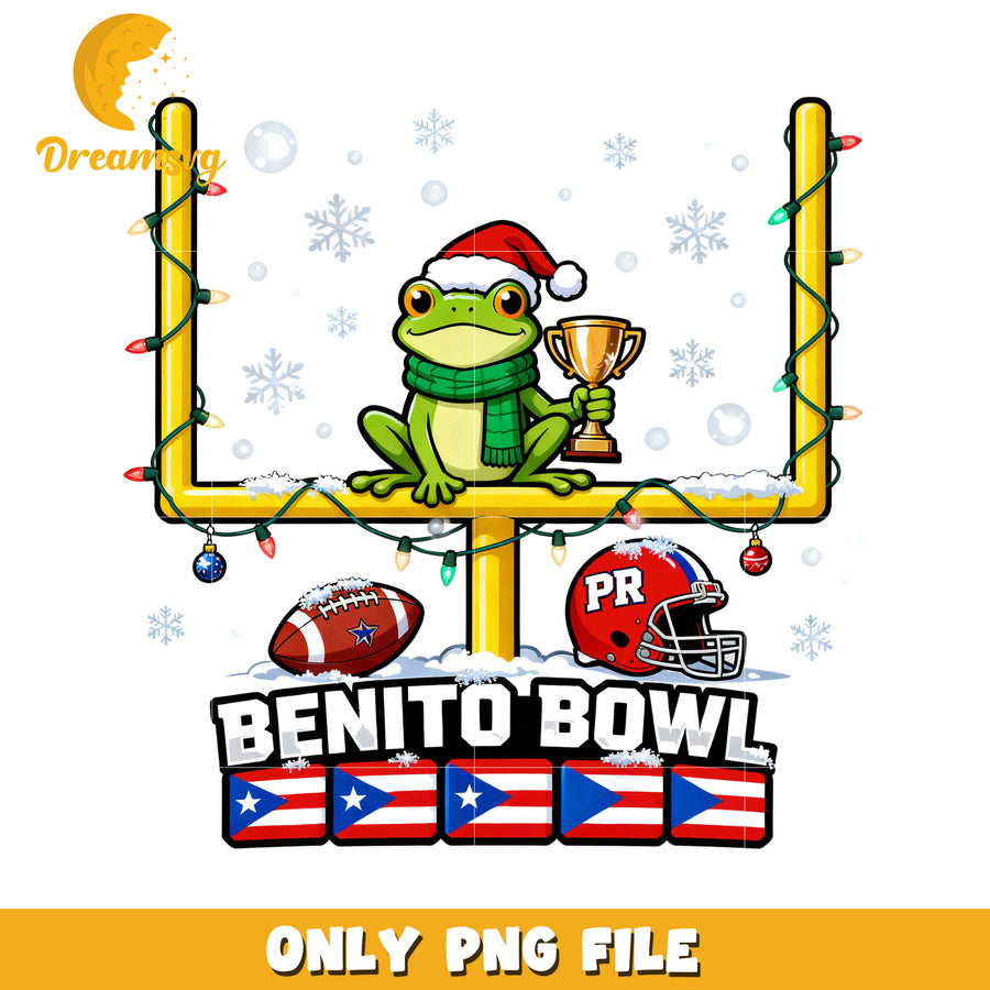 Christmas benito bowl png, super bowl lix png, latin pop png