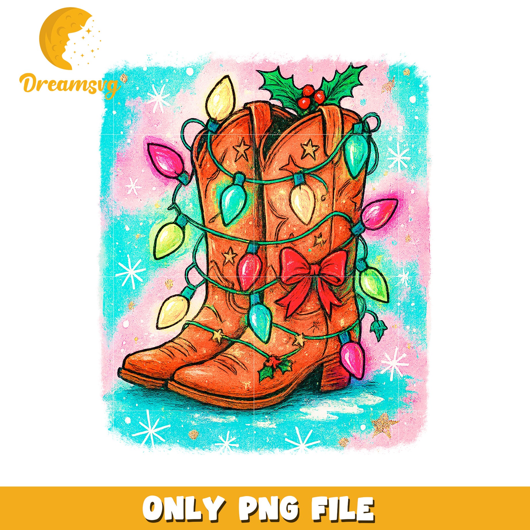 Christmas boost png, christmas design​​​ png, knitted art png