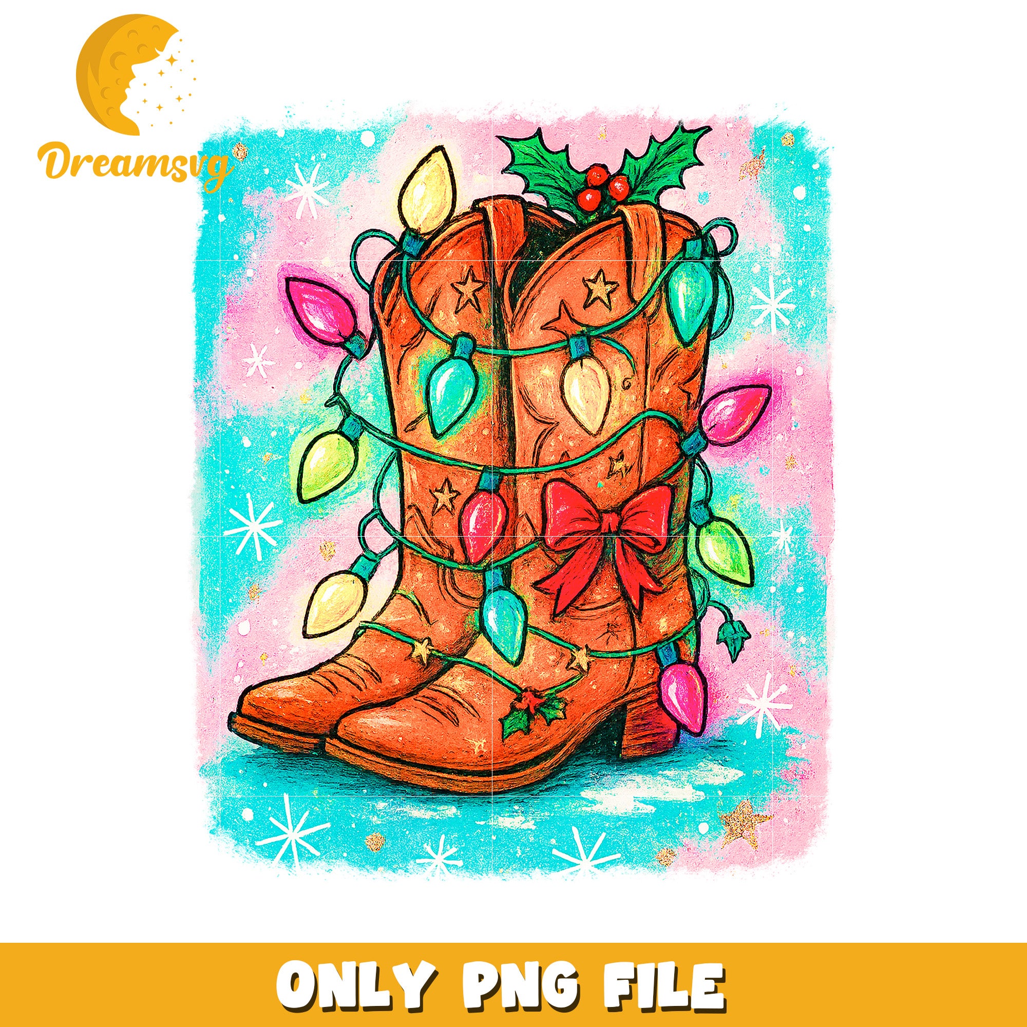 Christmas boost png, christmas design​​​ png, knitted art png