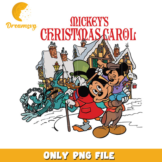 Christmas carol png, christmas cartoon png, happy mickey png