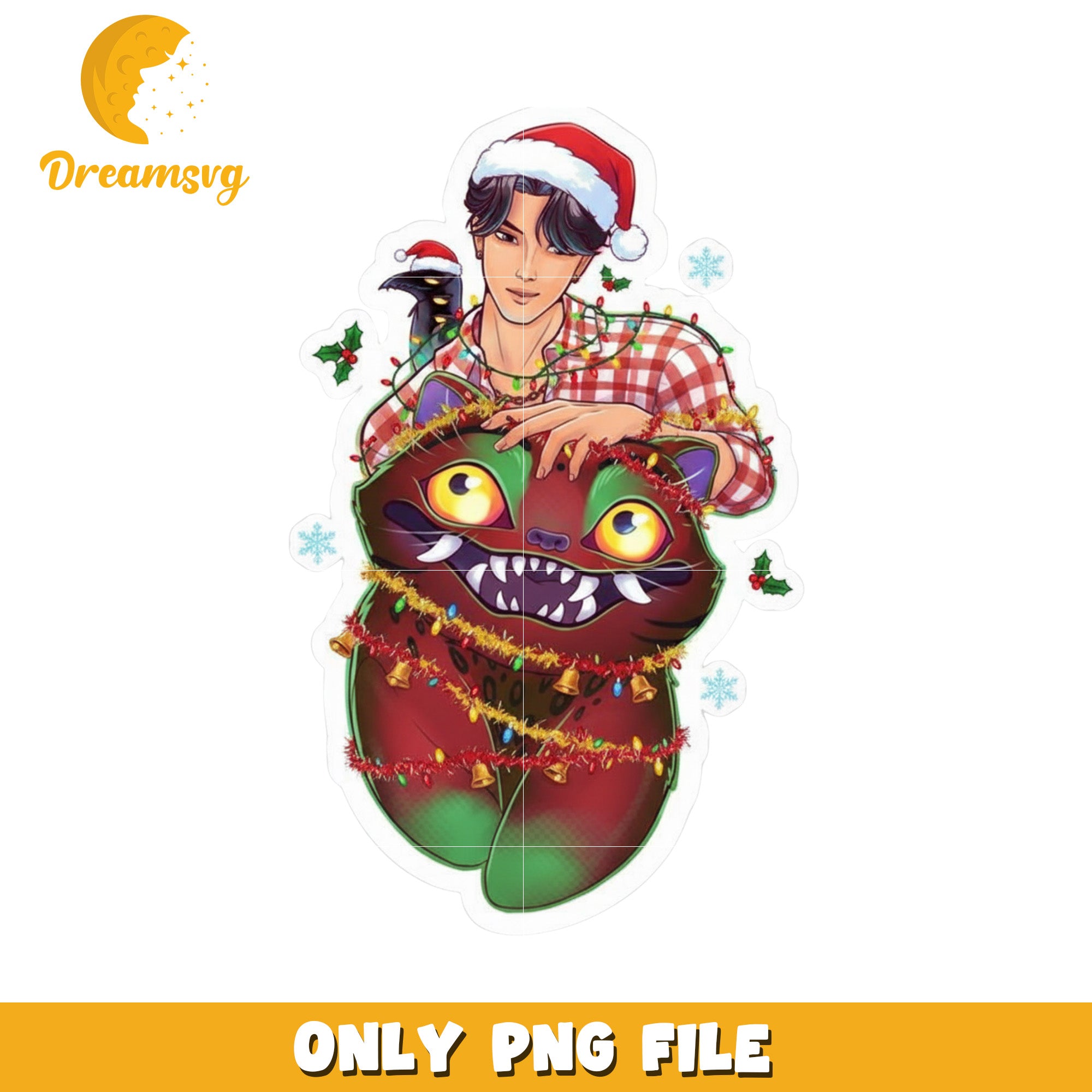 Christmas derpy and jinu png, christmas huntrix​​ png, spirit christmas png