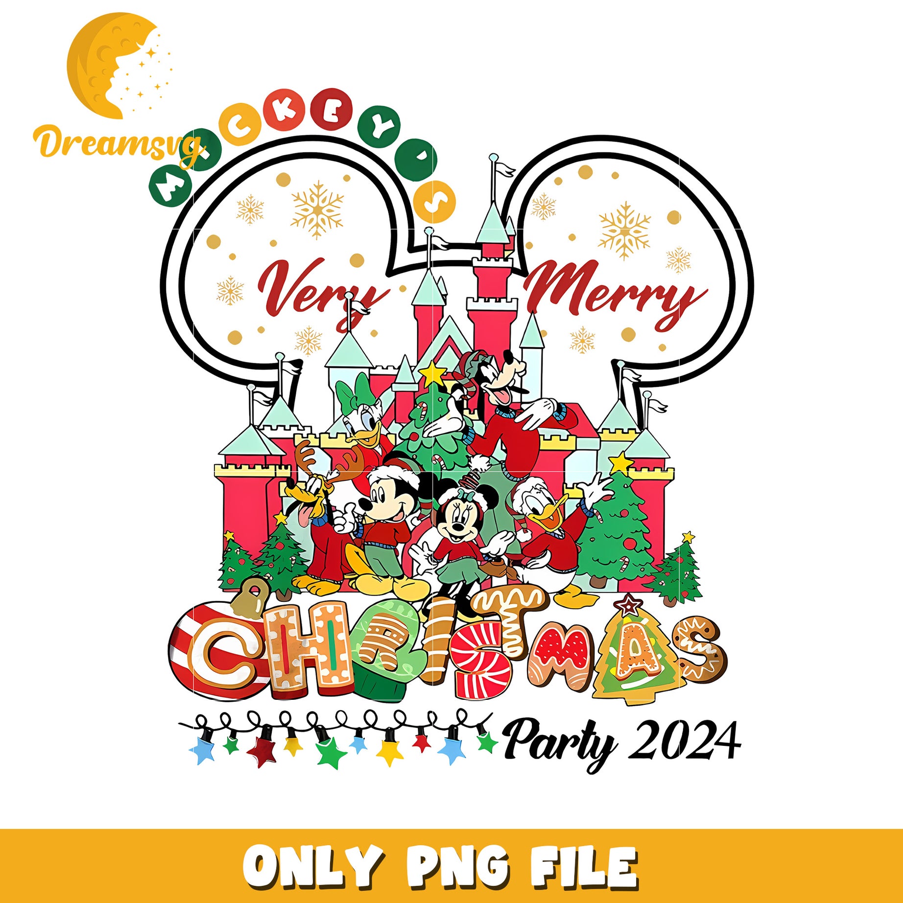 Christmas disney characters png, christmas white png, disney movies png