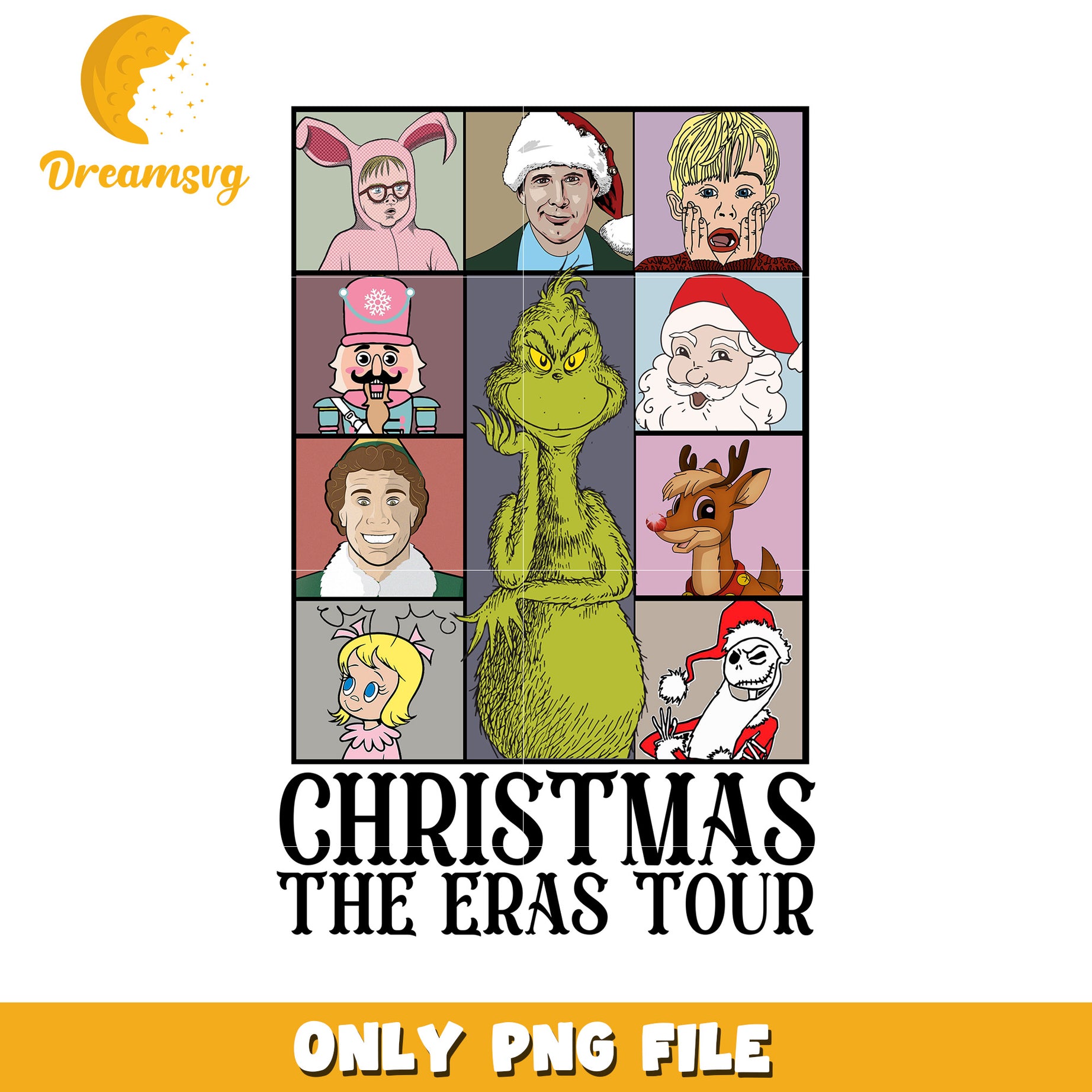 Christmas eras tour png, grinch green​ png, grinch logo png